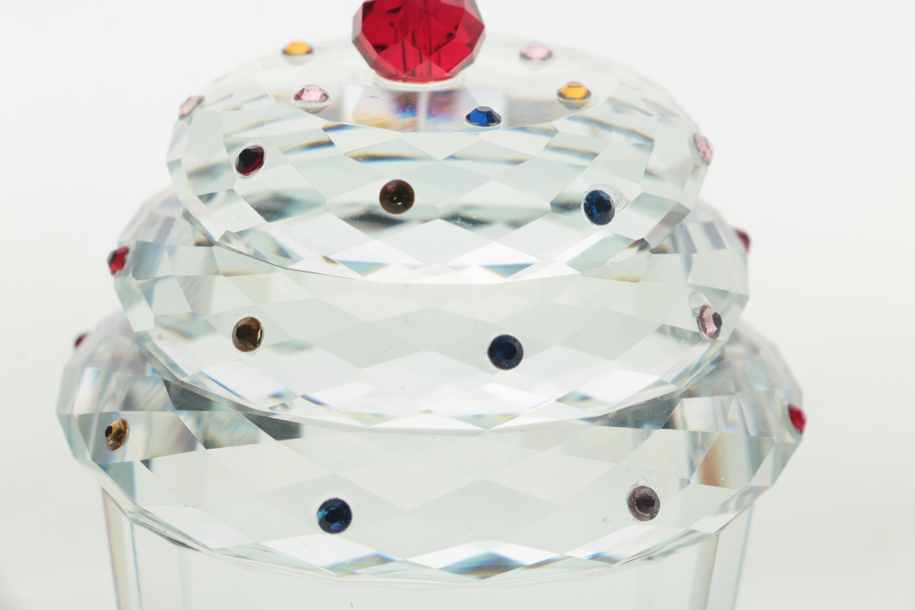 Simon Designs Crystal Cupcake Paperweight EBTH