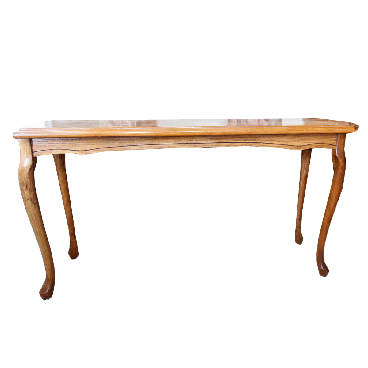 Queen Anne Style Oak Sofa Table | EBTH