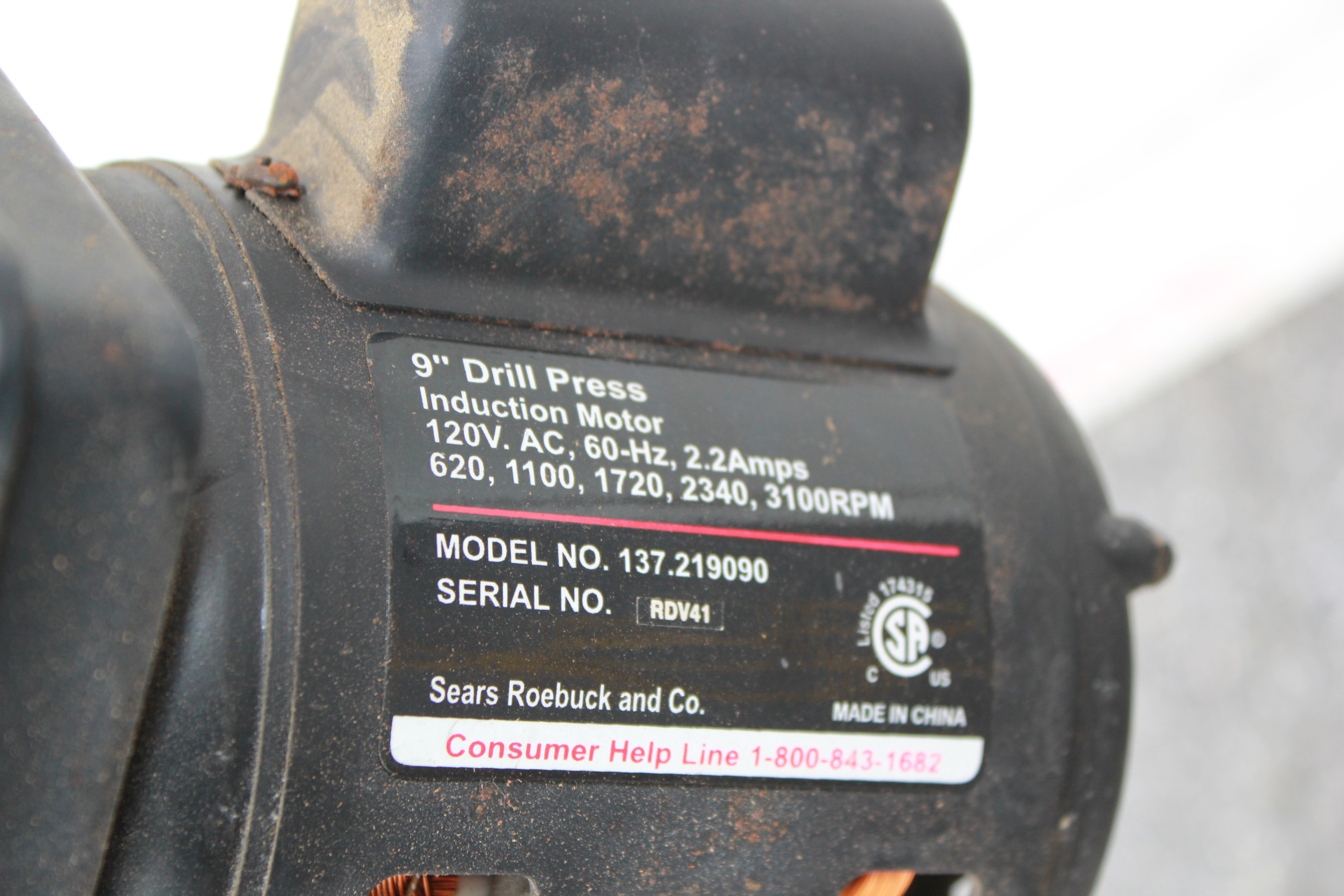 Craftsman 9 Inch Drill Press Model 137.219090 EBTH