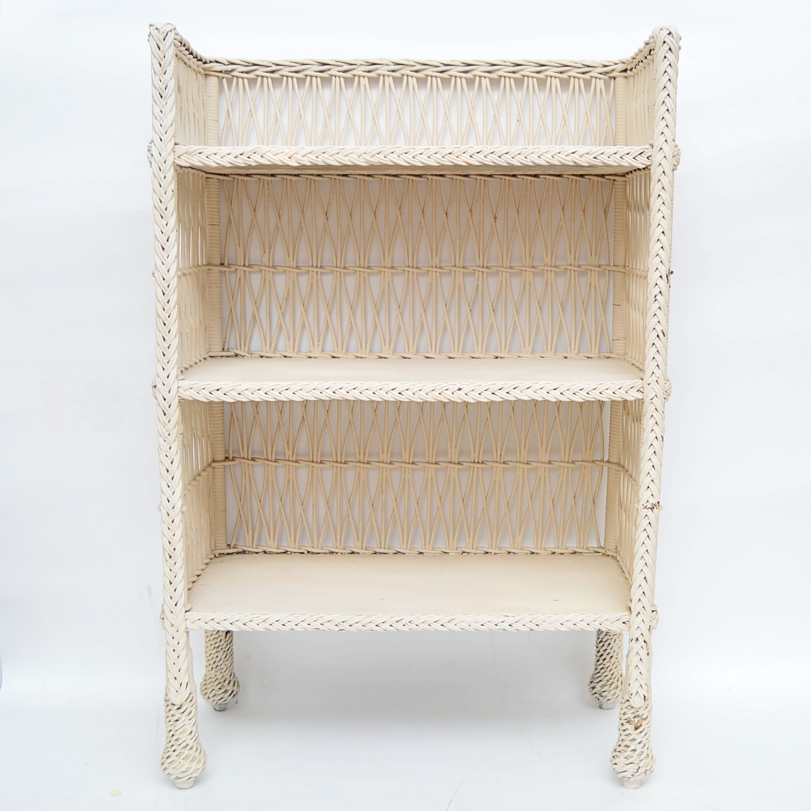 Vintage Wicker Bookcase EBTH