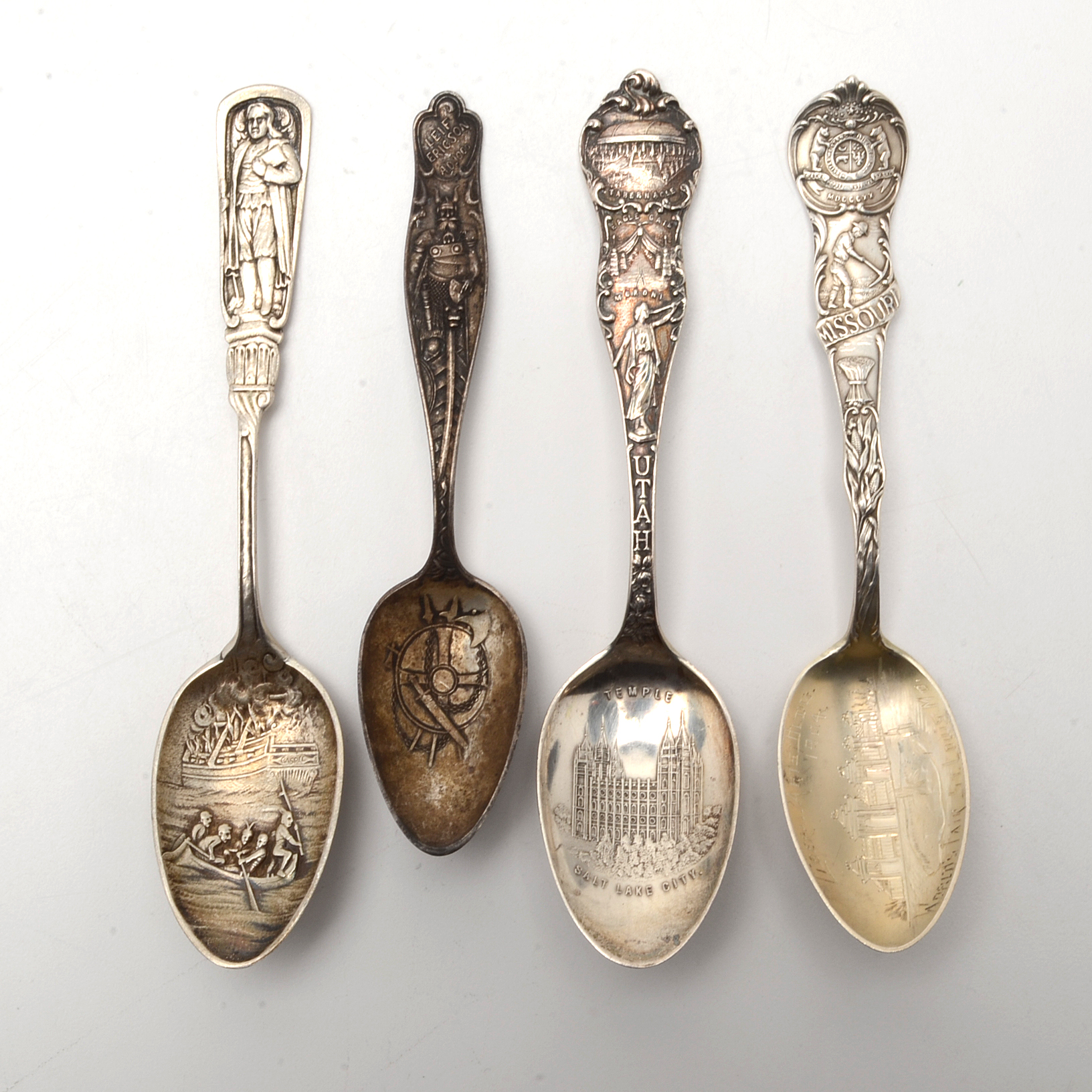 Antique Sterling Silver Souvenir Spoons | EBTH