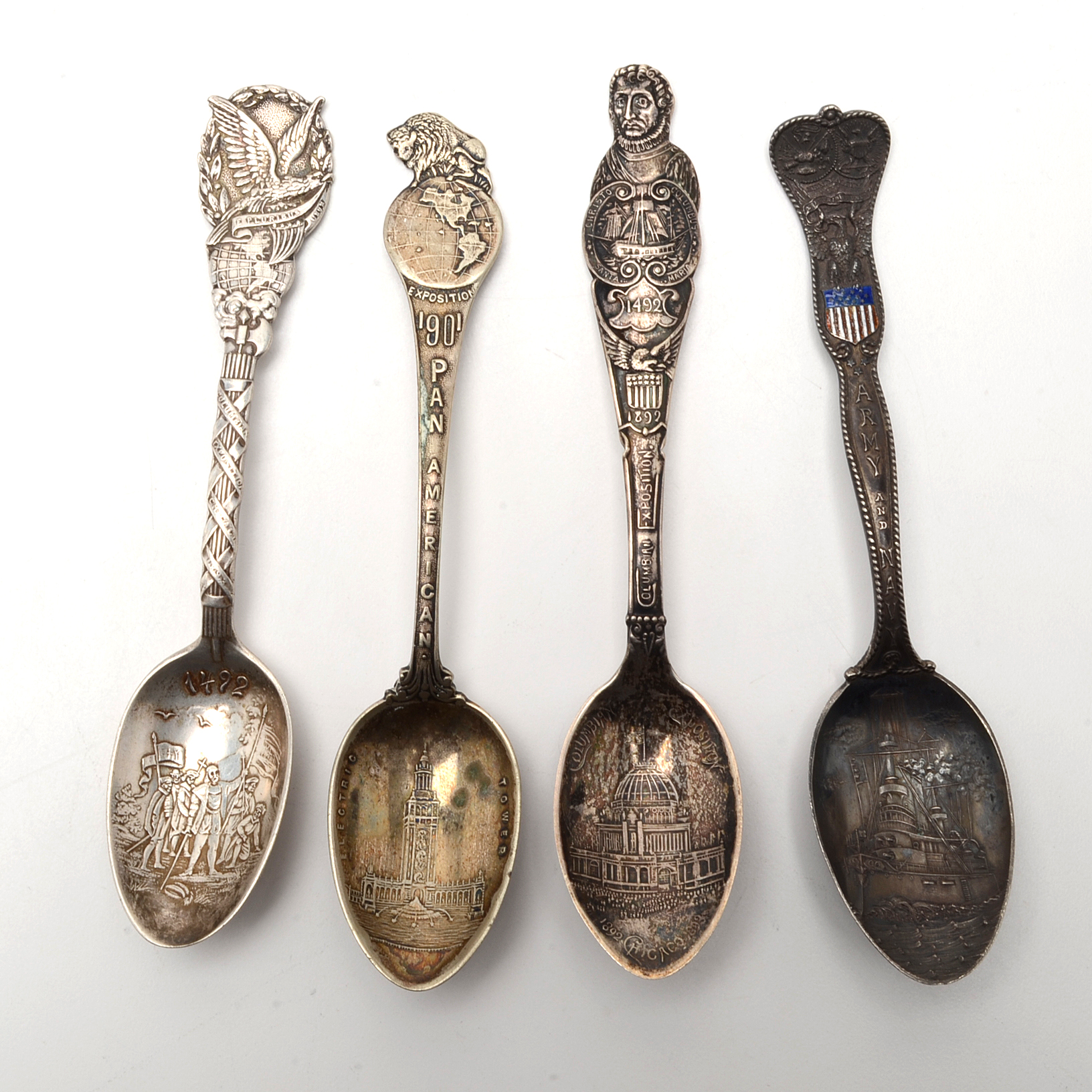 Antique Sterling Silver Souvenir Spoons | EBTH