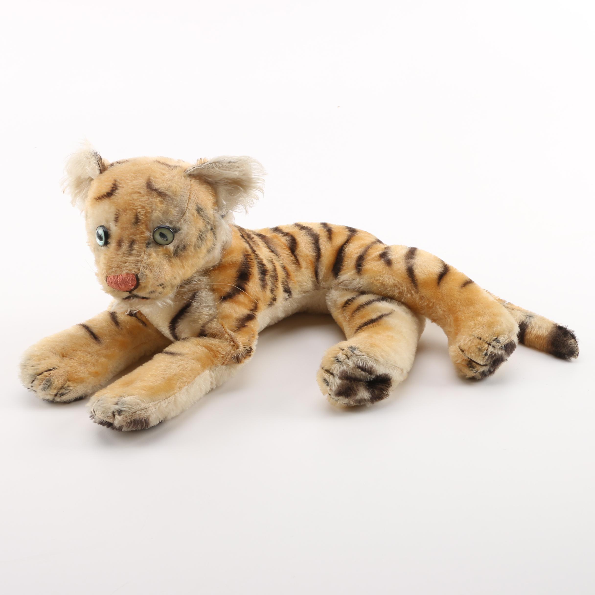 vintage stuffed tiger