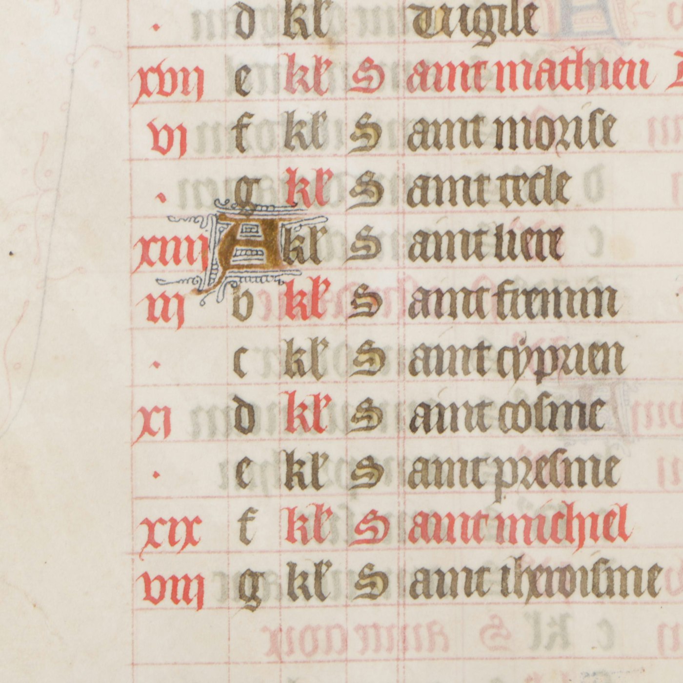Circa 15th Century Calendar Pages from Illuminated Manuscripts EBTH