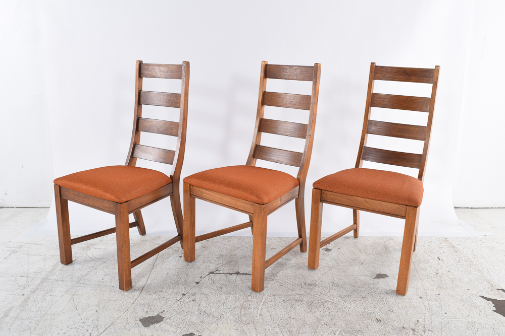 Pecan Wood Dining Chairs EBTH