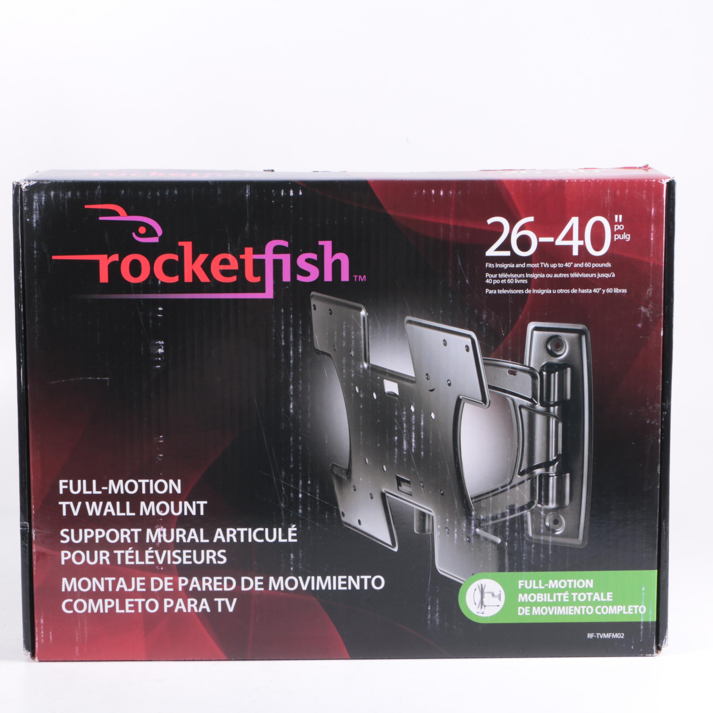 Samsung 32" HDTV with Rocketfish FullMotion TV Wall Mount EBTH