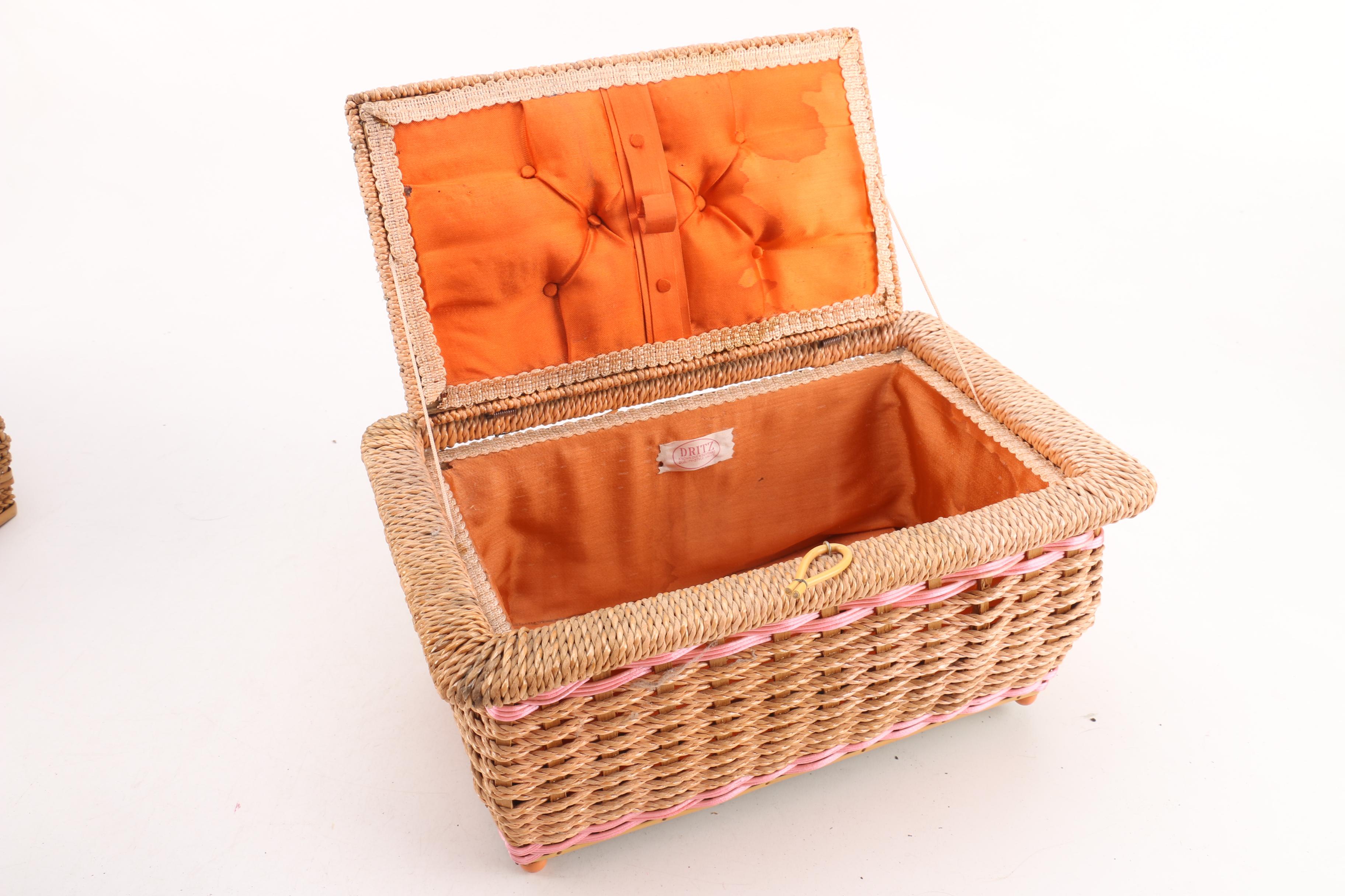 Three Wicker Picnic Baskets EBTH