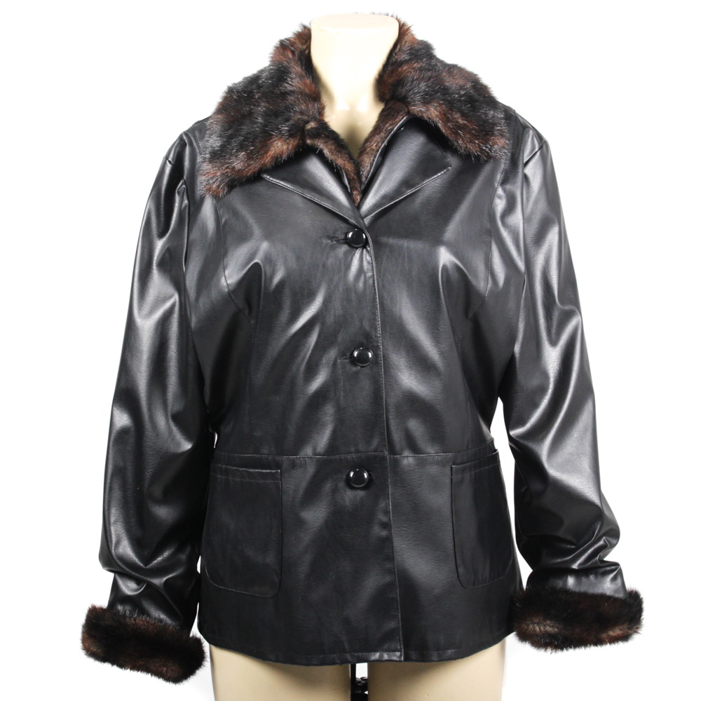 Kathy Ireland Mink Fur Lined Black 