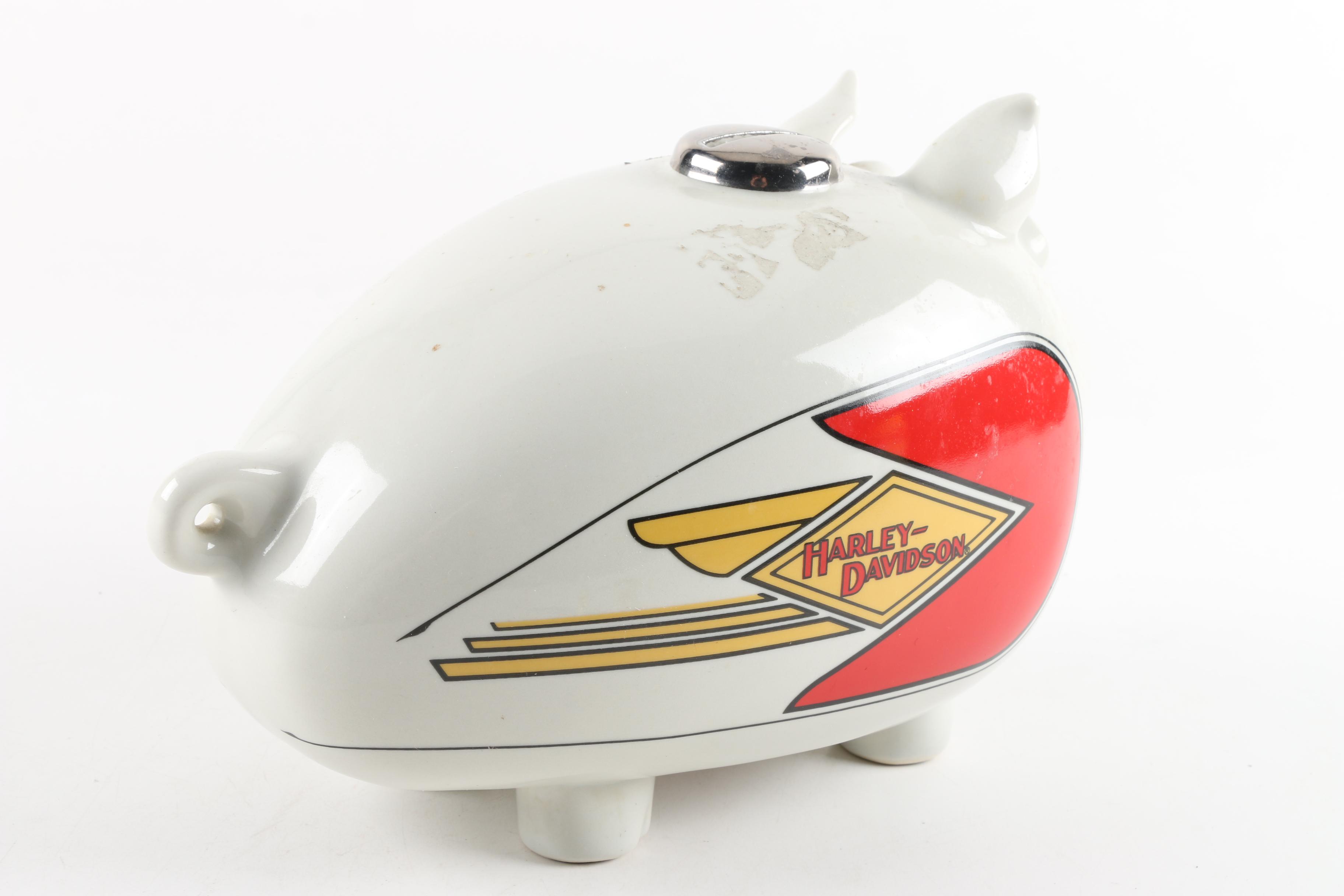 Ceramic HarleyDavidson Gas Tank Piggy Bank EBTH