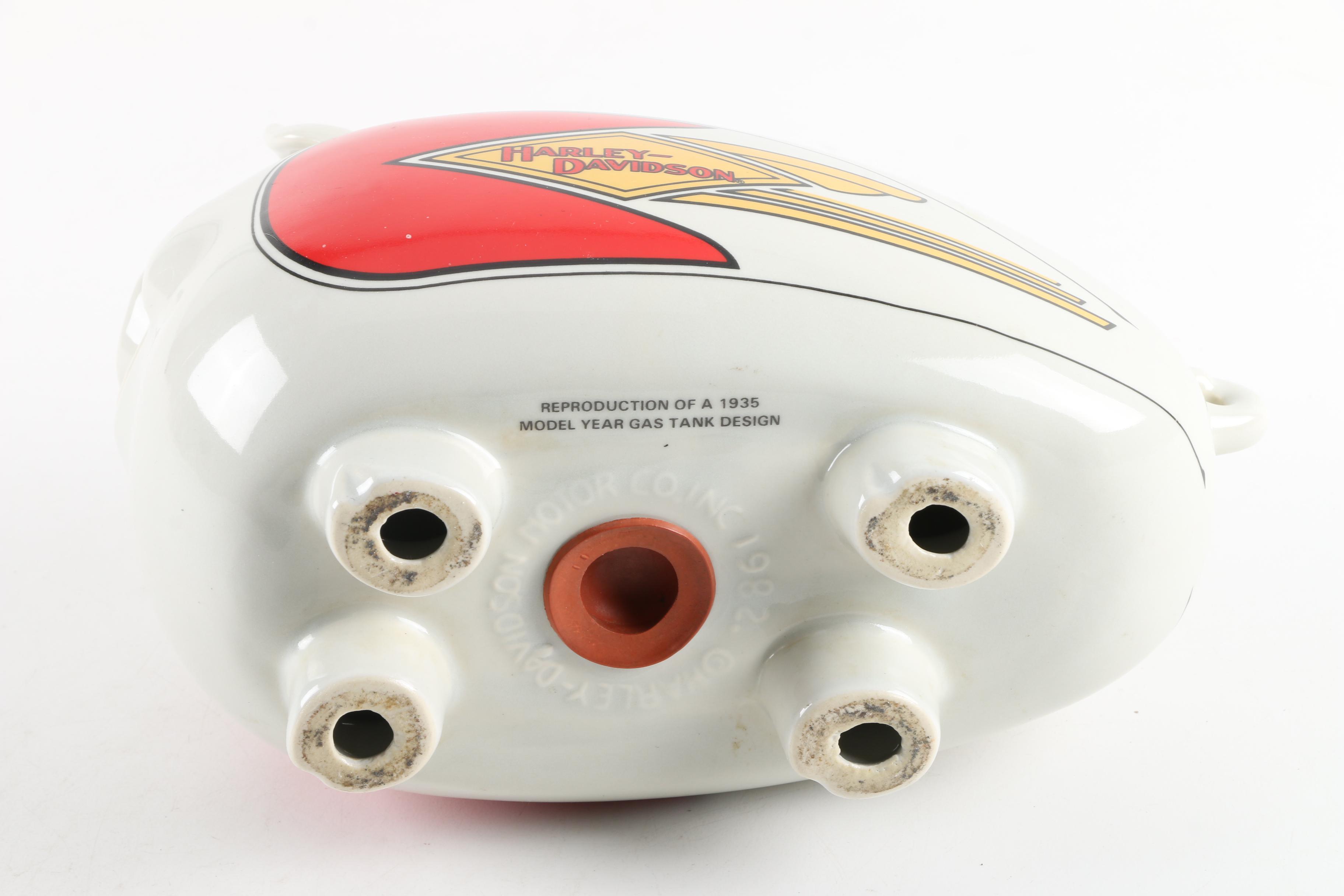 Ceramic HarleyDavidson Gas Tank Piggy Bank EBTH