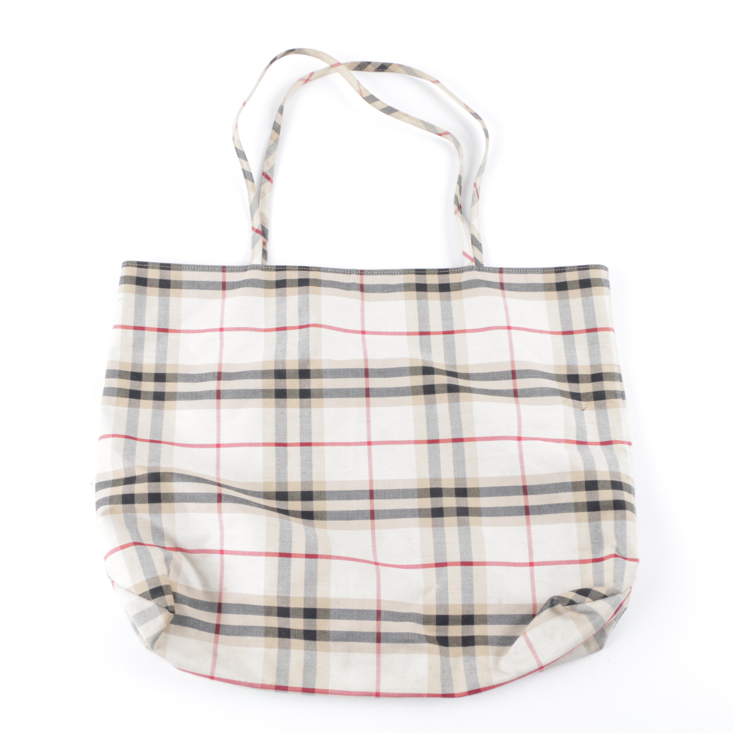 burberry plaid tote