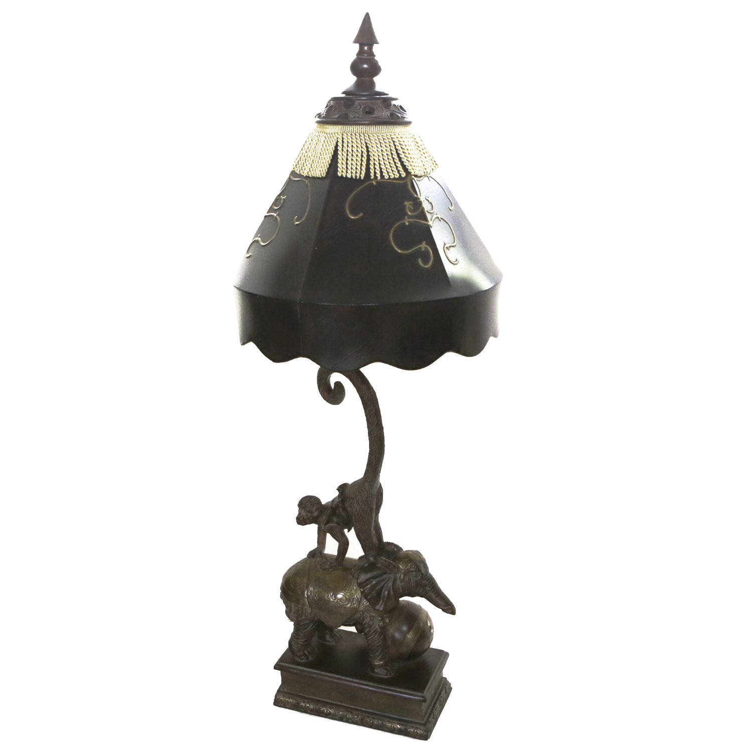 elephant monkey lamp