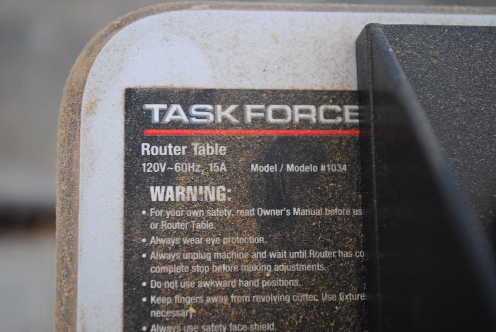 Task Force Plunge Router With Router Table EBTH