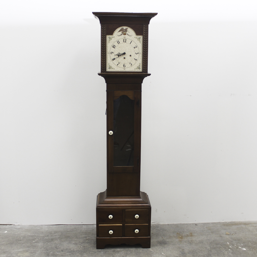 Williams Mfg.Co. Mission Style Grandfather Clock with Drawers EBTH