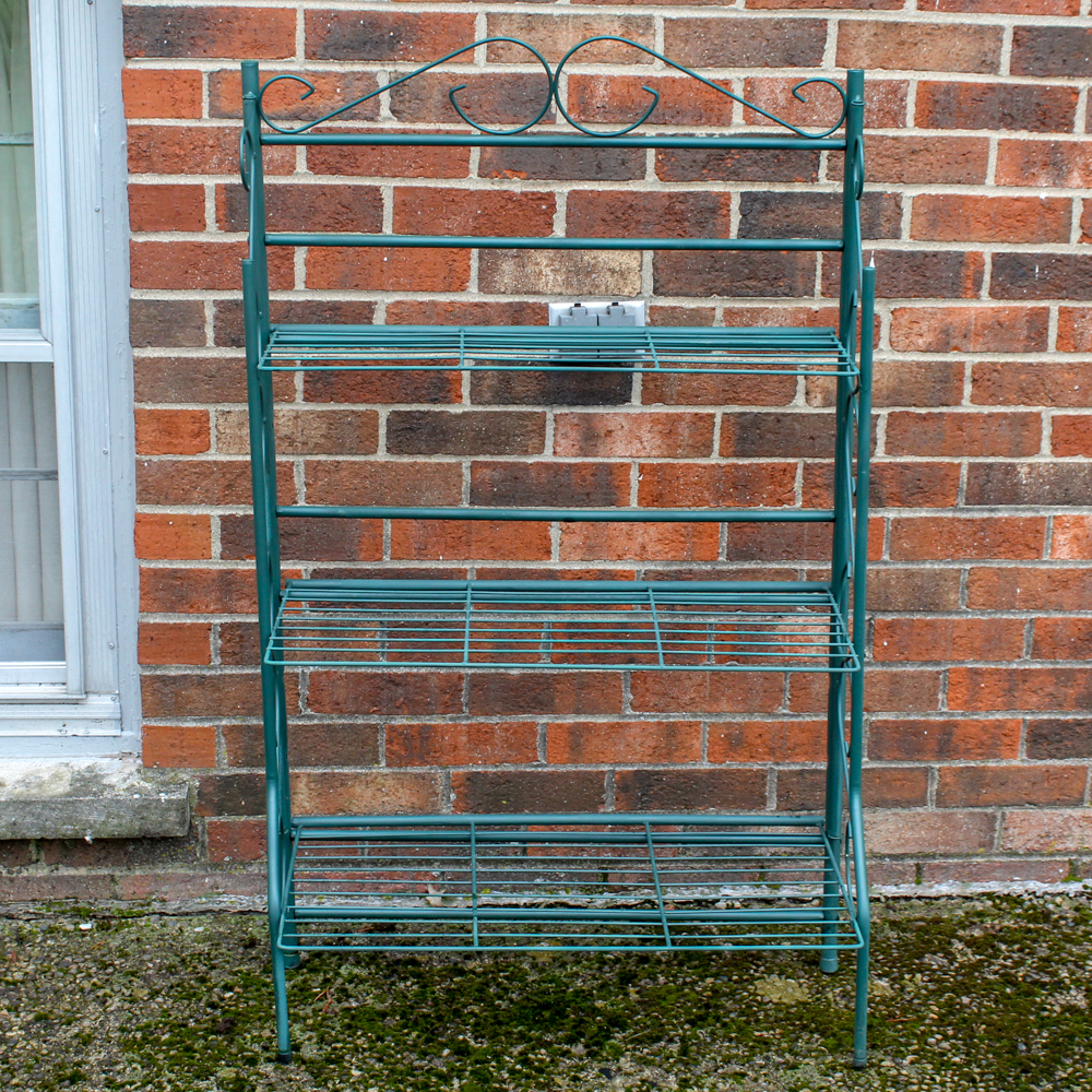 Green Metal Baker's Rack EBTH
