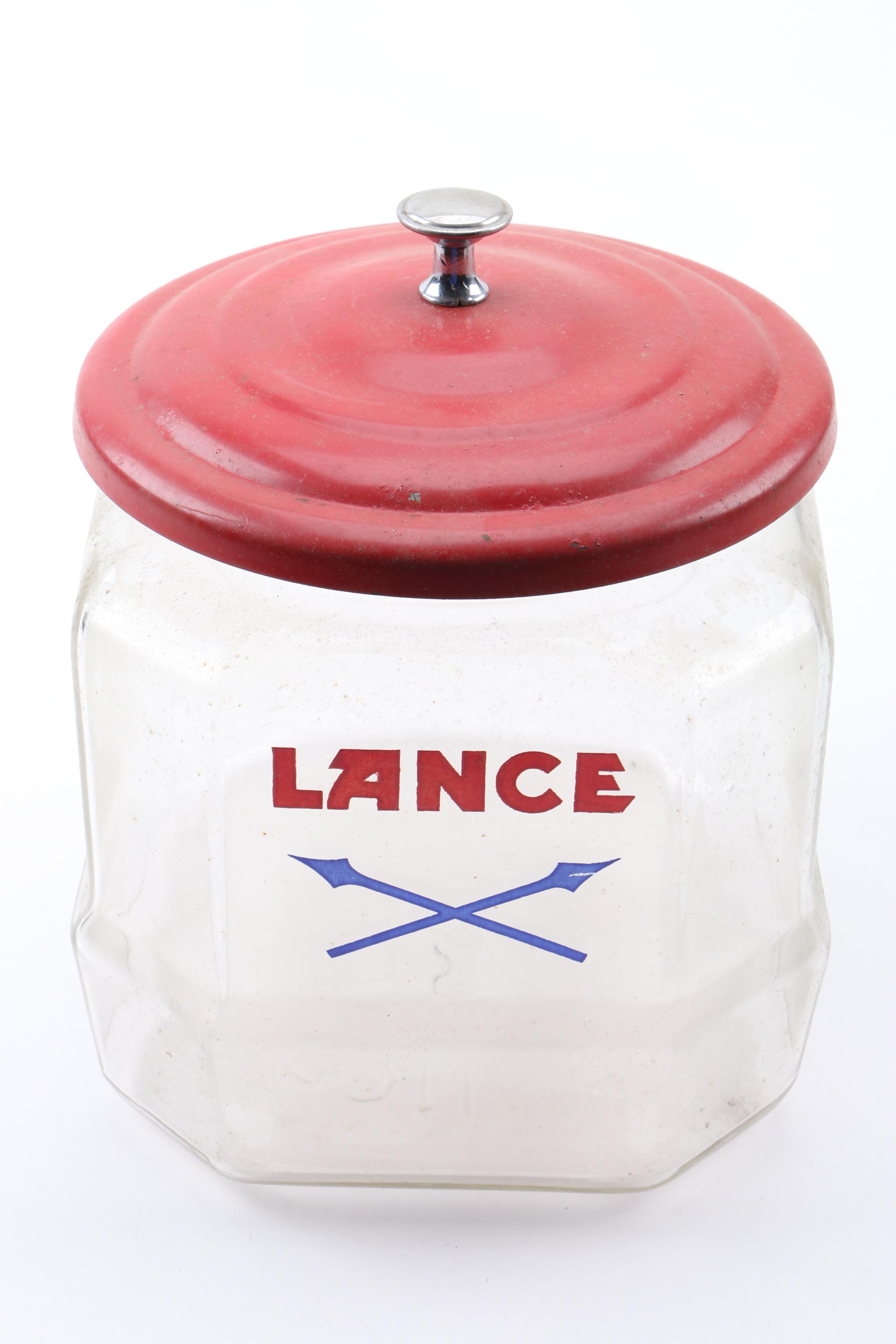 1950s Lance Countertop Glass Jars EBTH