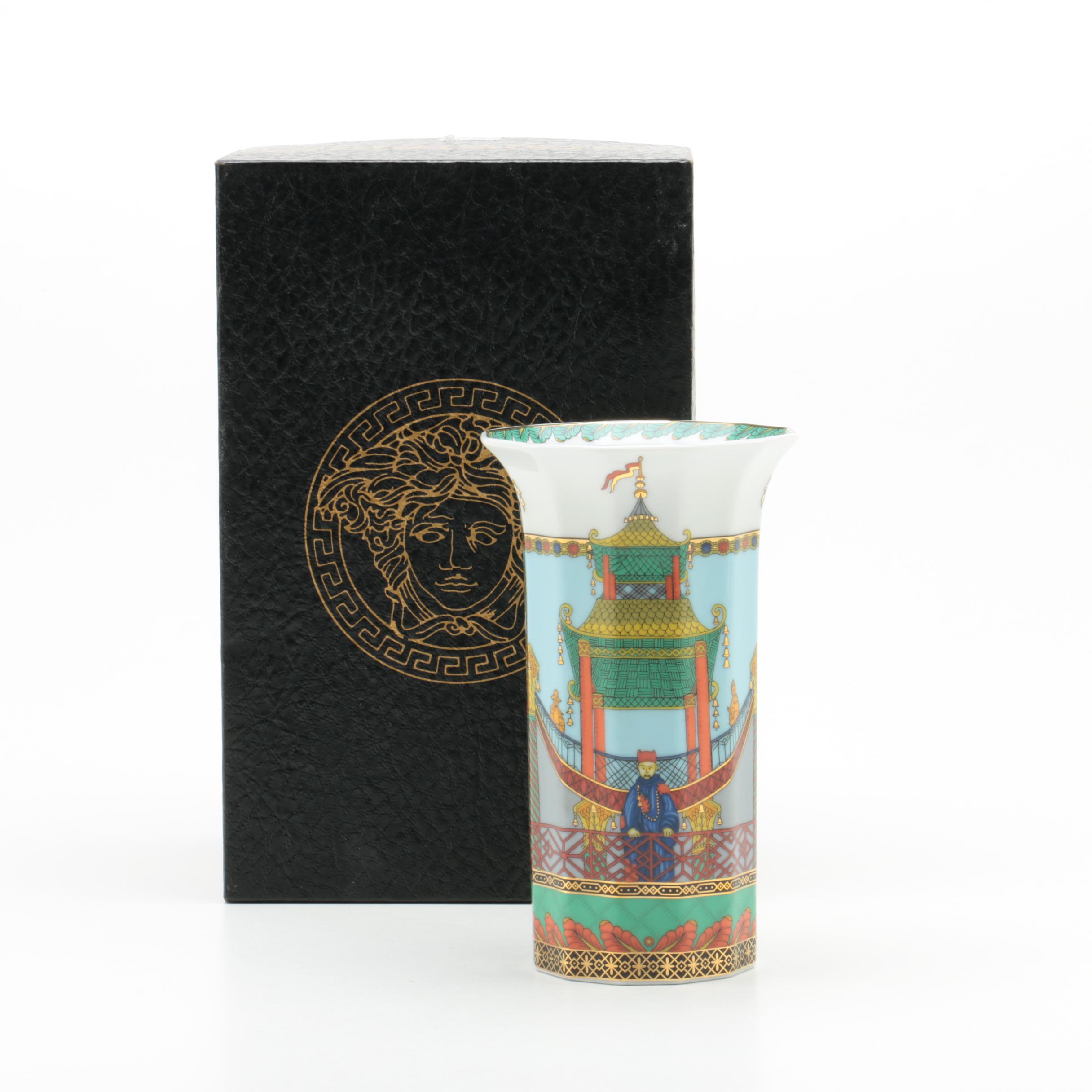 Rosenthal Versace "Le Voyage de Marco Polo" Porcelain Vase EBTH