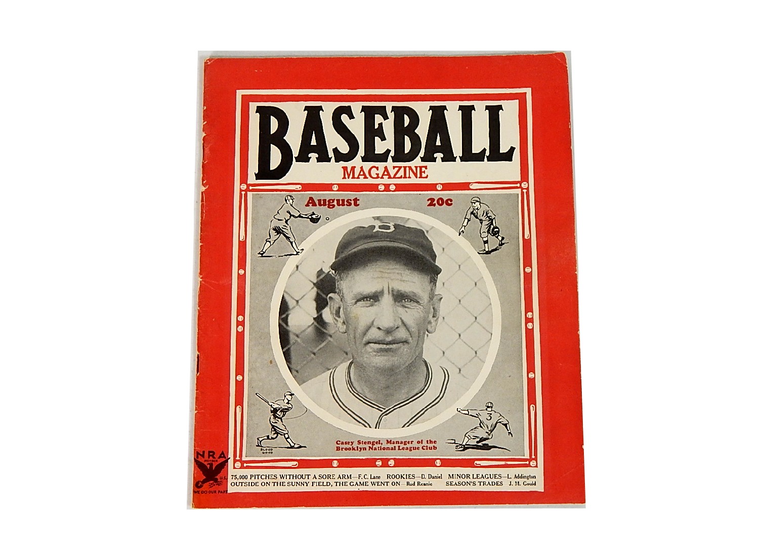 1934 Baseball Magazine with Casey Stengel Cover EBTH