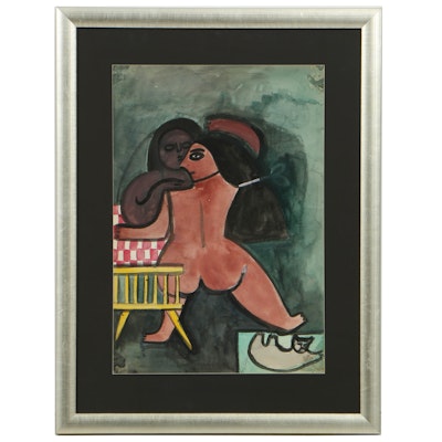 Esther Phillips Figural Watercolor Painting Esther Phillips Figural Watercolor Painting