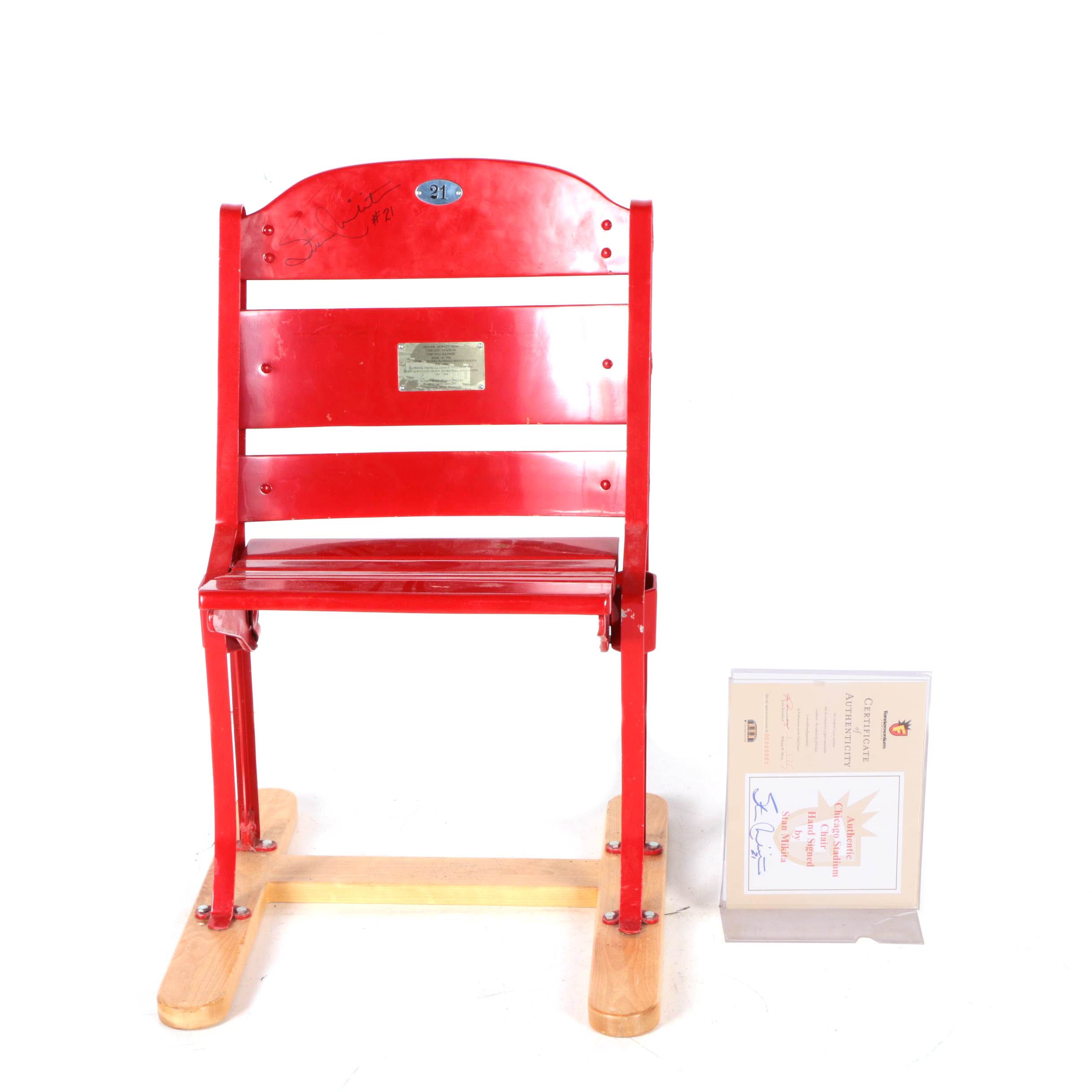 Stan Mikita Autographed Chicago Stadium Chair