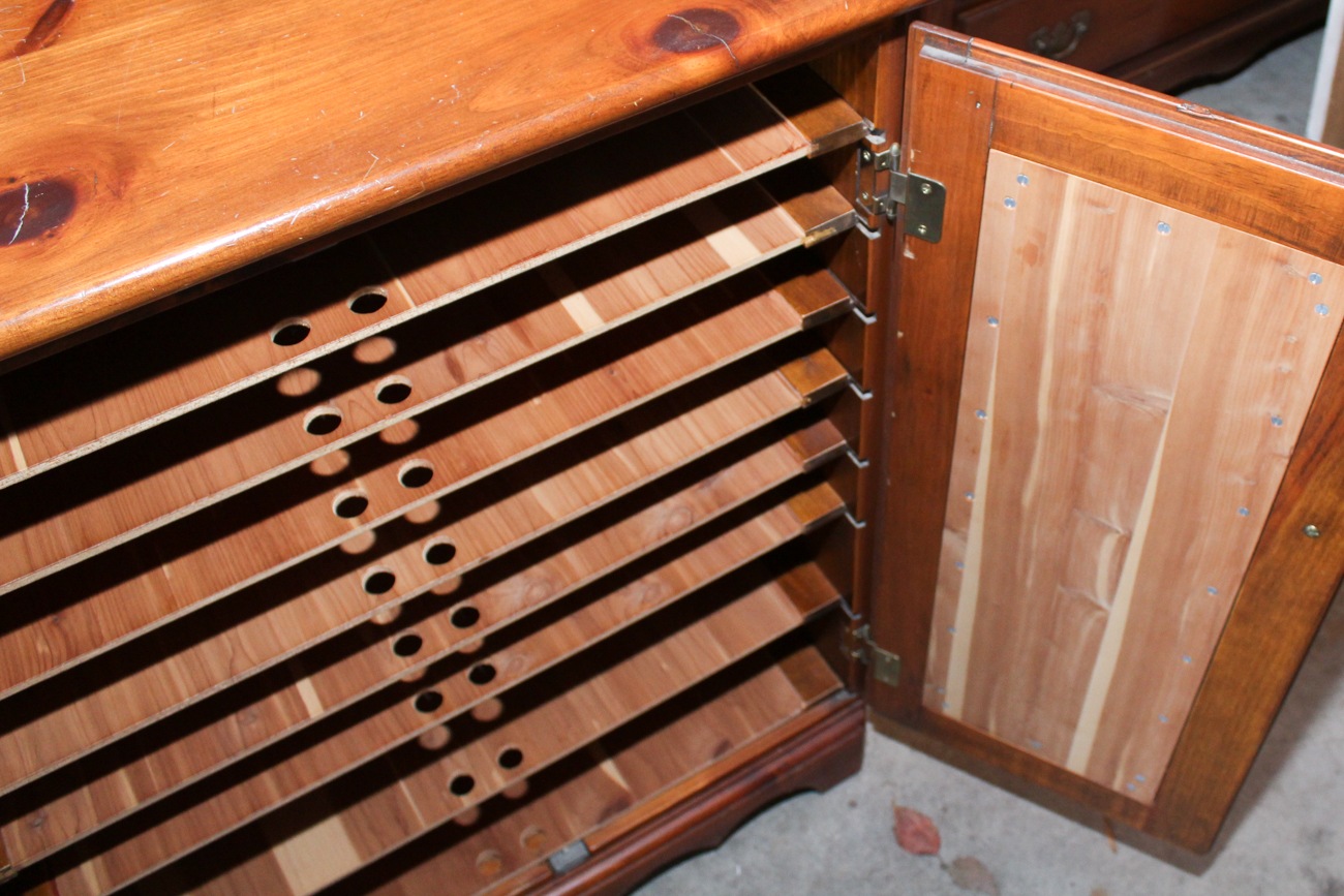 Vintage Cedar Lined Yarn Storage EBTH