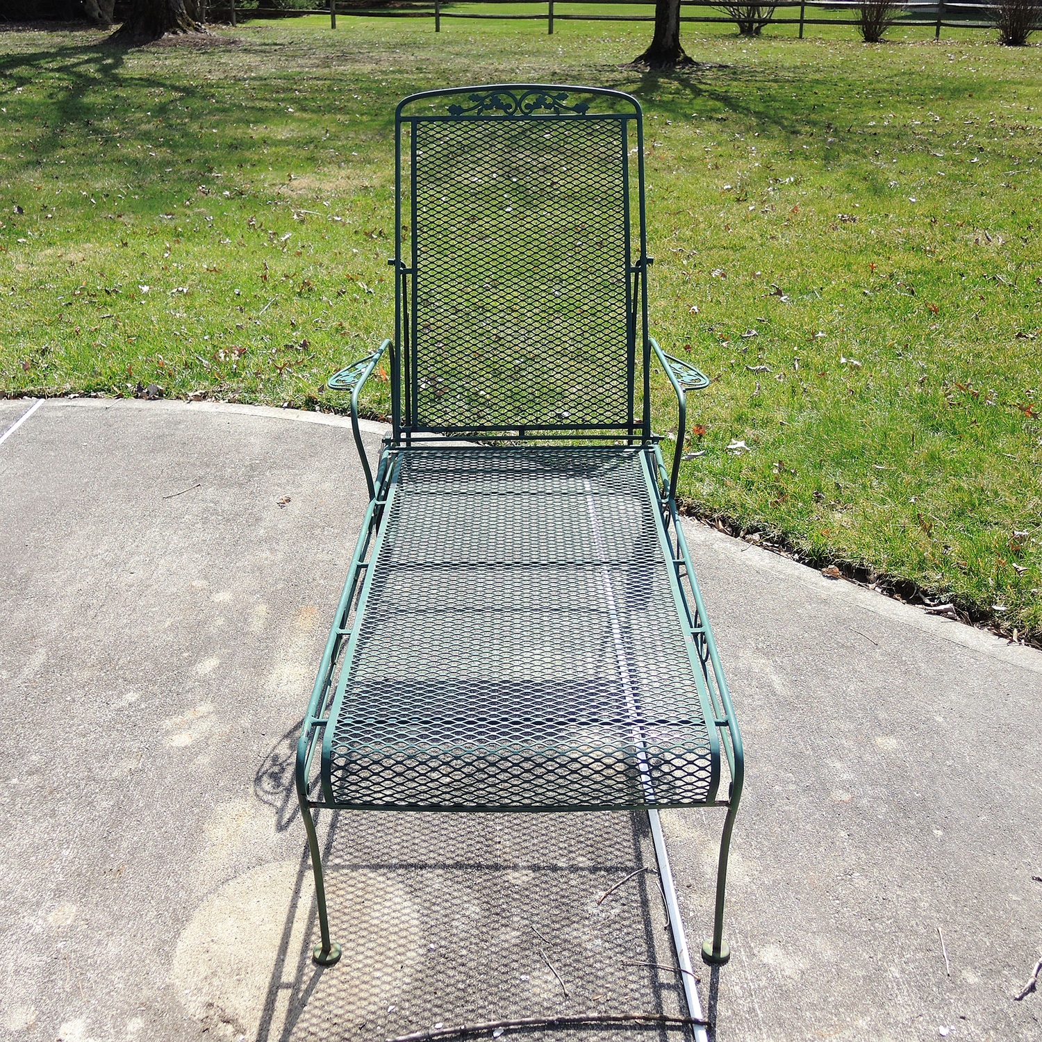 Patio Wrought Iron Chaise Lounge EBTH