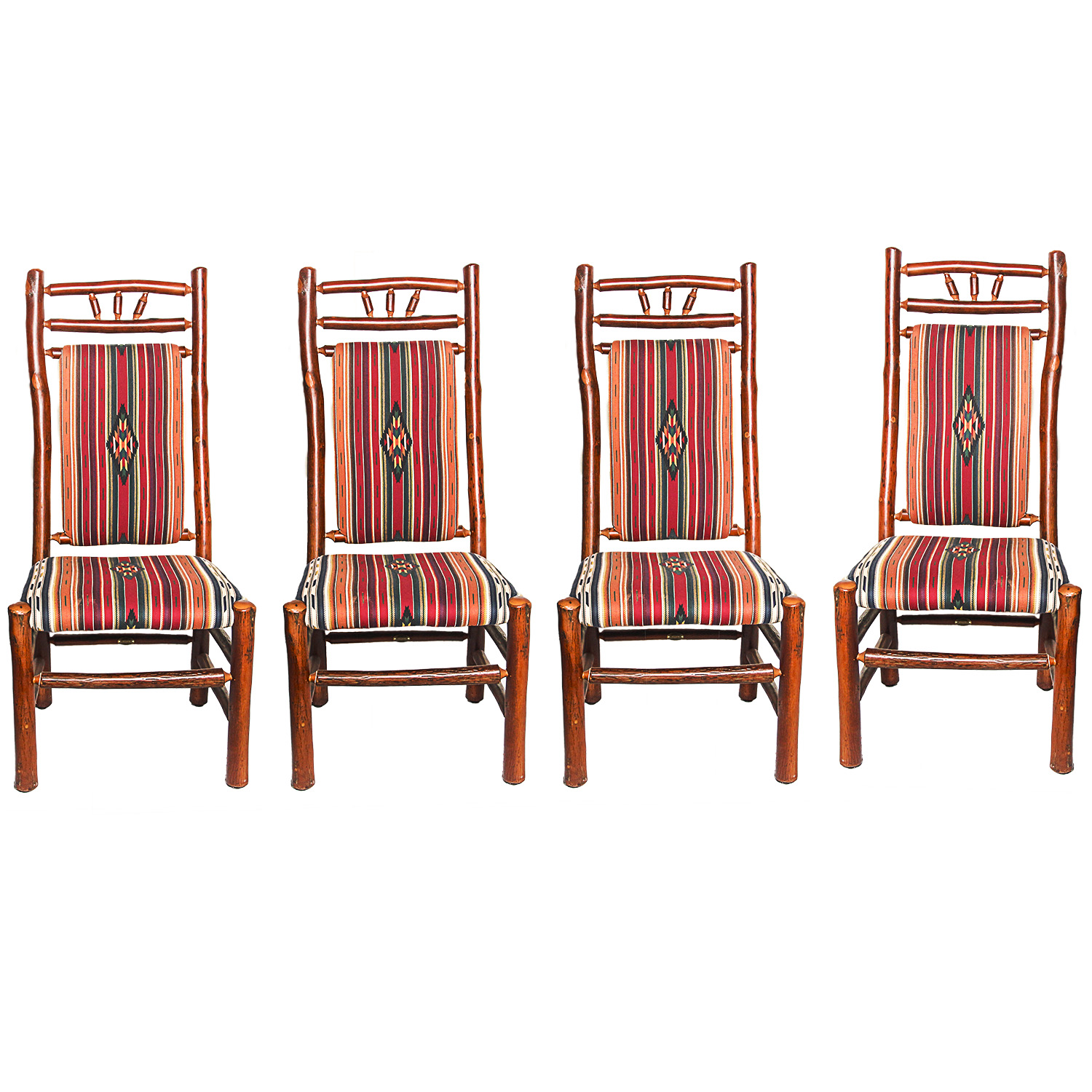 Set of Southwest Style Old Hickory Rustic Dining Chairs | EBTH