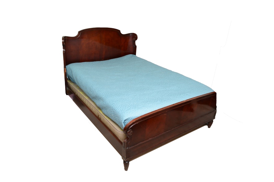 Antique Victorian Mahogany Full Size Bed Frame | EBTH