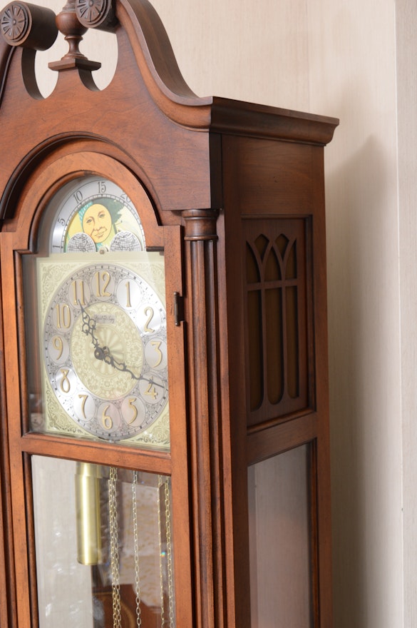 Colonial of Zeeland Grandfather Clock with Moon Phase Dial EBTH