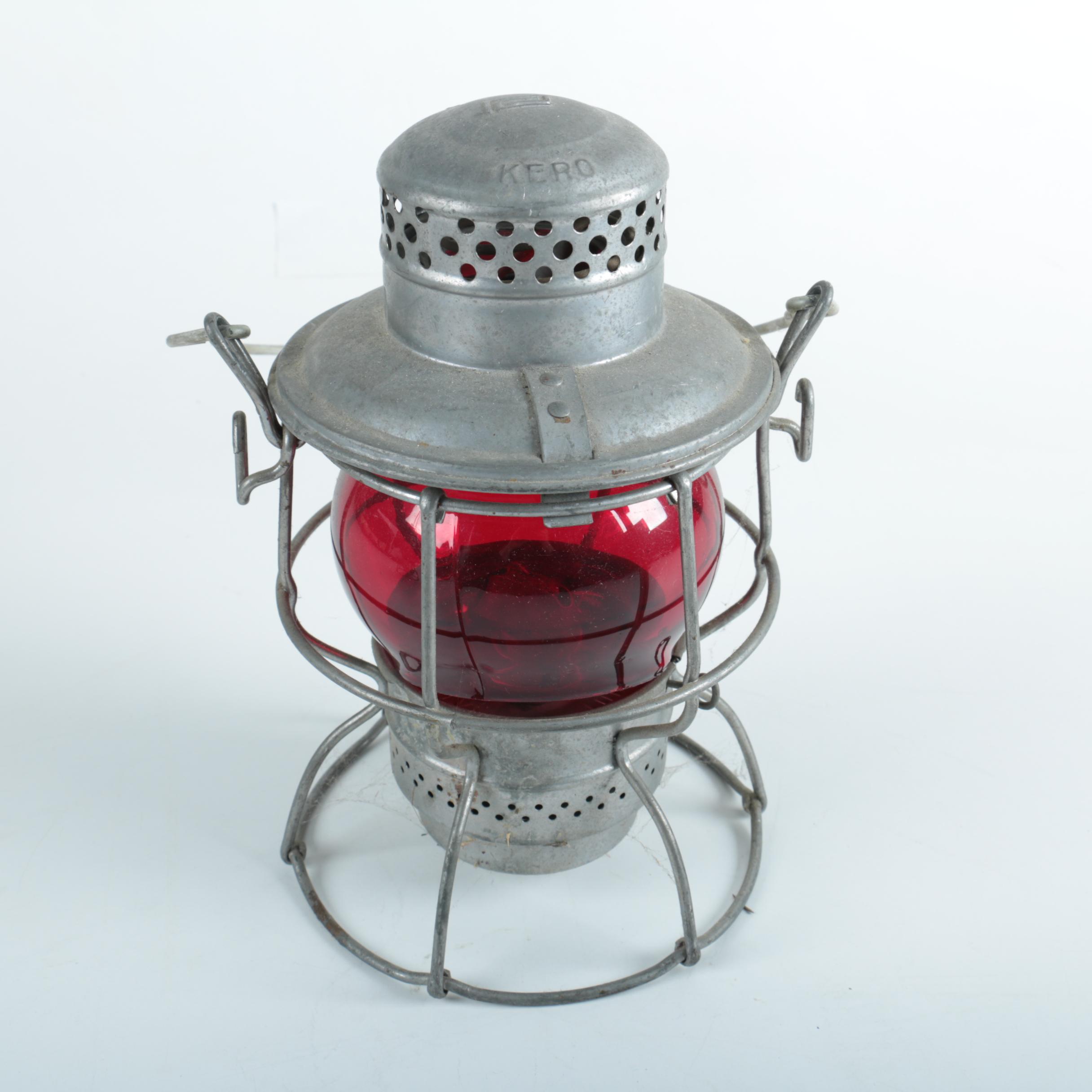 Vintage Adlake Kero Penn Central Railroad Signal Lanterns EBTH