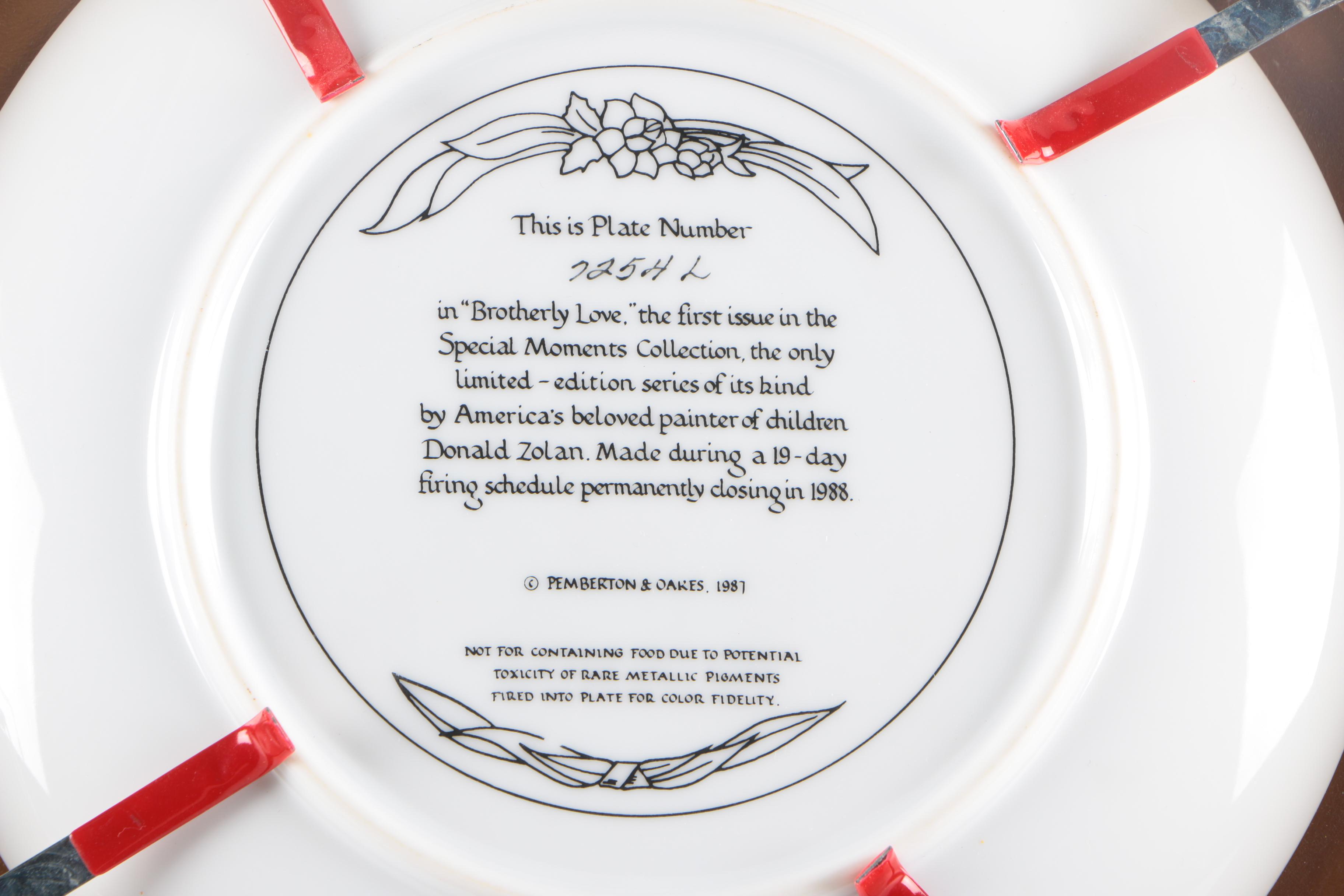 Pemberton & Oakes "Special Moments Collection" Porcelain Plates by Donald Zolan EBTH