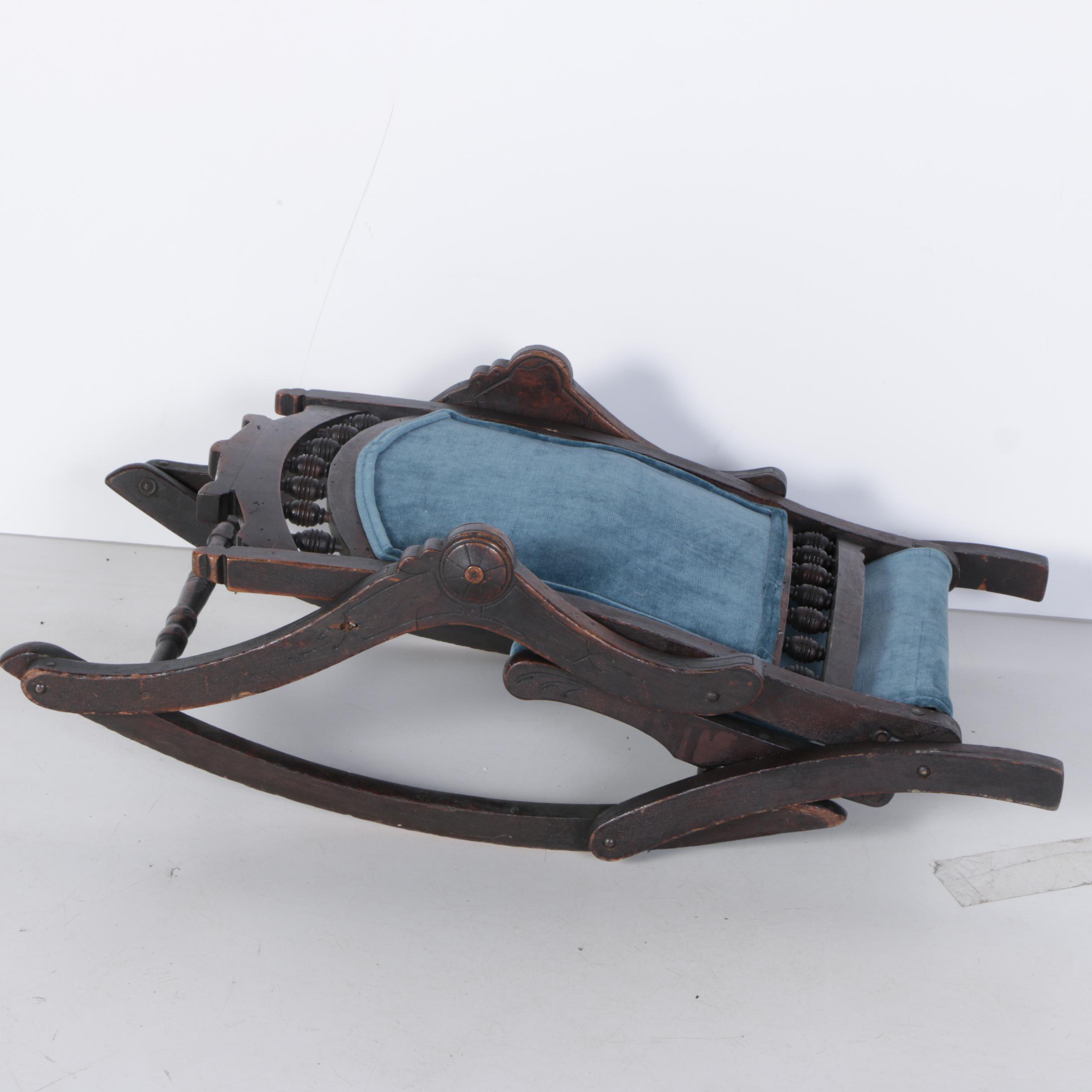 Antique American Eastlake Folding Rocking Chair EBTH