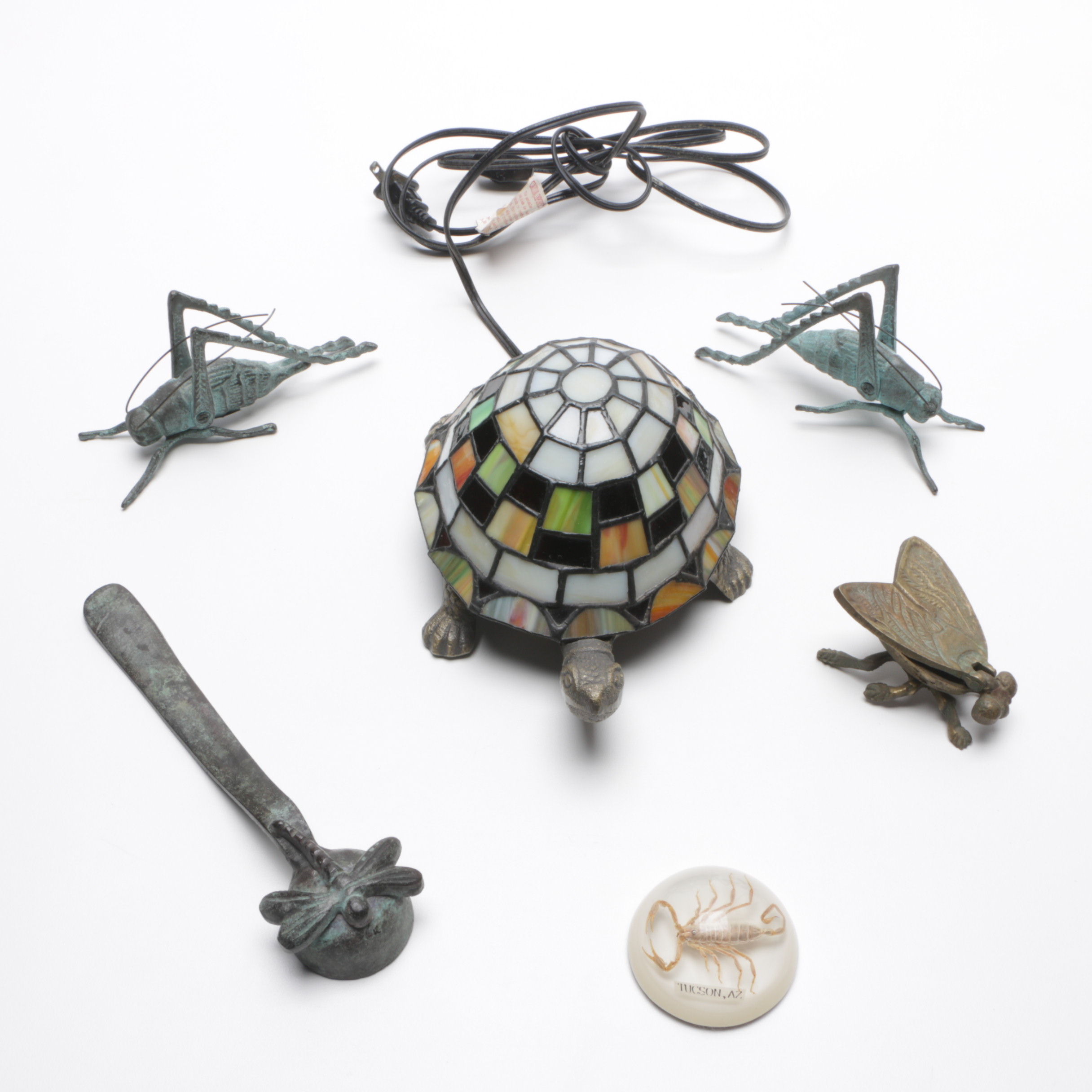 Stained Glass Turtle Lamp And Vintage Decor Ebth