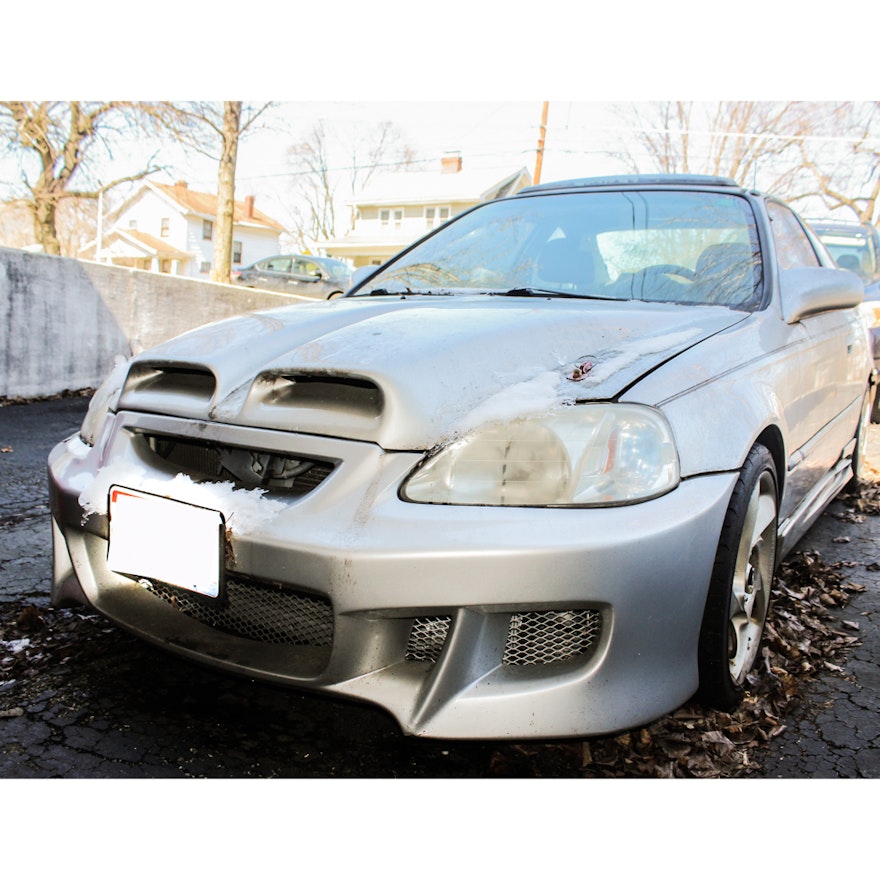 2000 Honda Civic Ex 2dr Coupe Silver Ebth