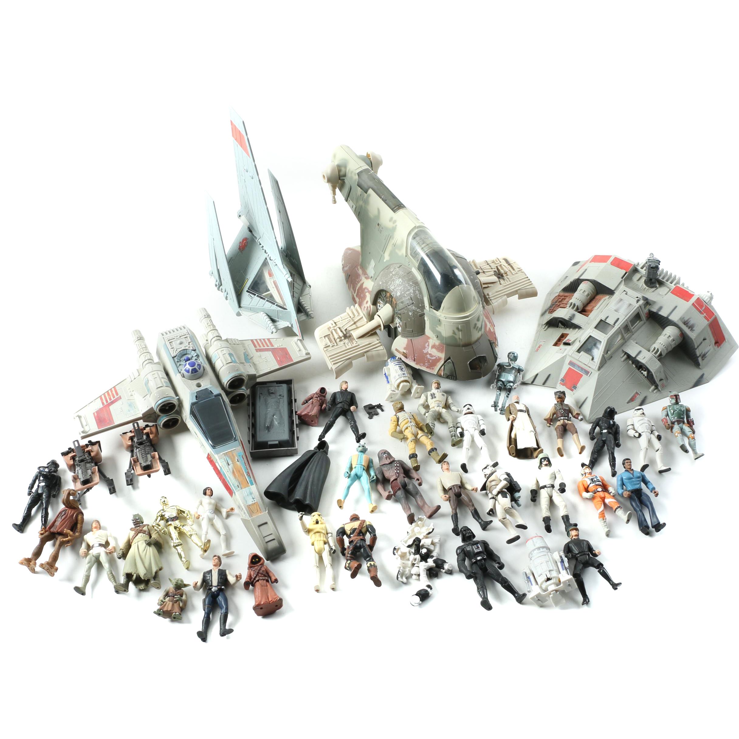 star wars figures and ships