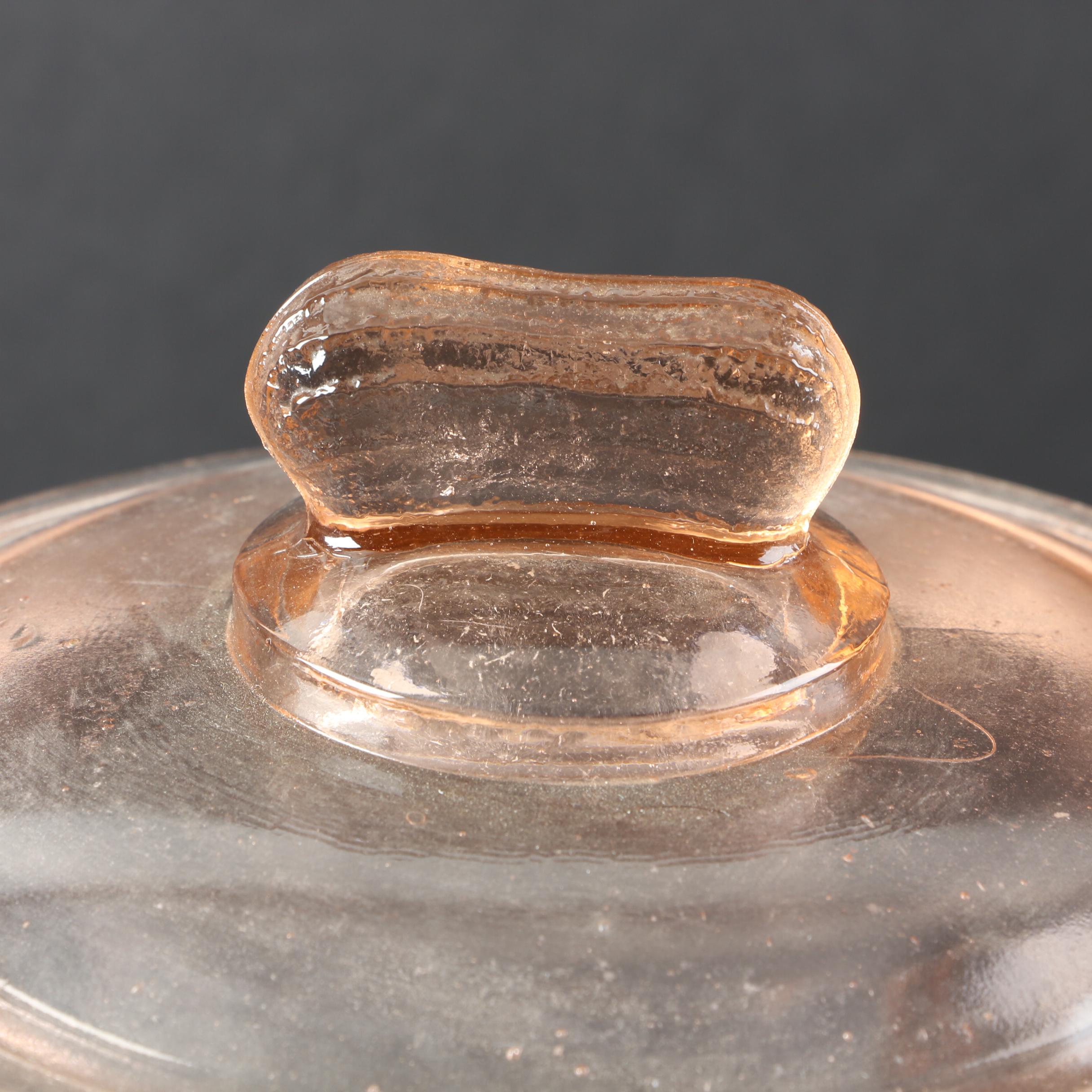 Vintage "Planters Peanuts" Pink Depression Glass Jar EBTH