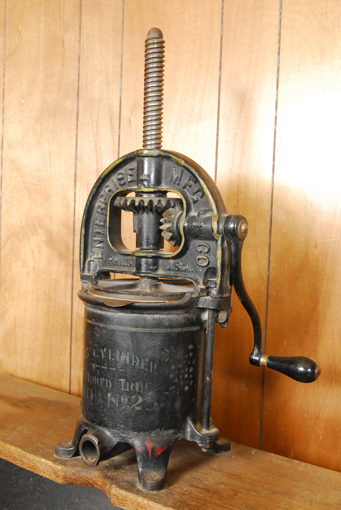 Antique Enterprise No. 25 Cast Iron Sausage Stuffer and Fruit Press EBTH