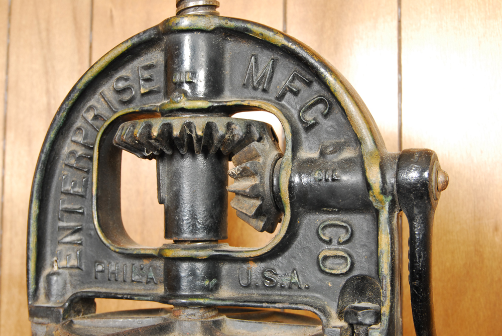 Antique Enterprise No. 25 Cast Iron Sausage Stuffer and Fruit Press EBTH