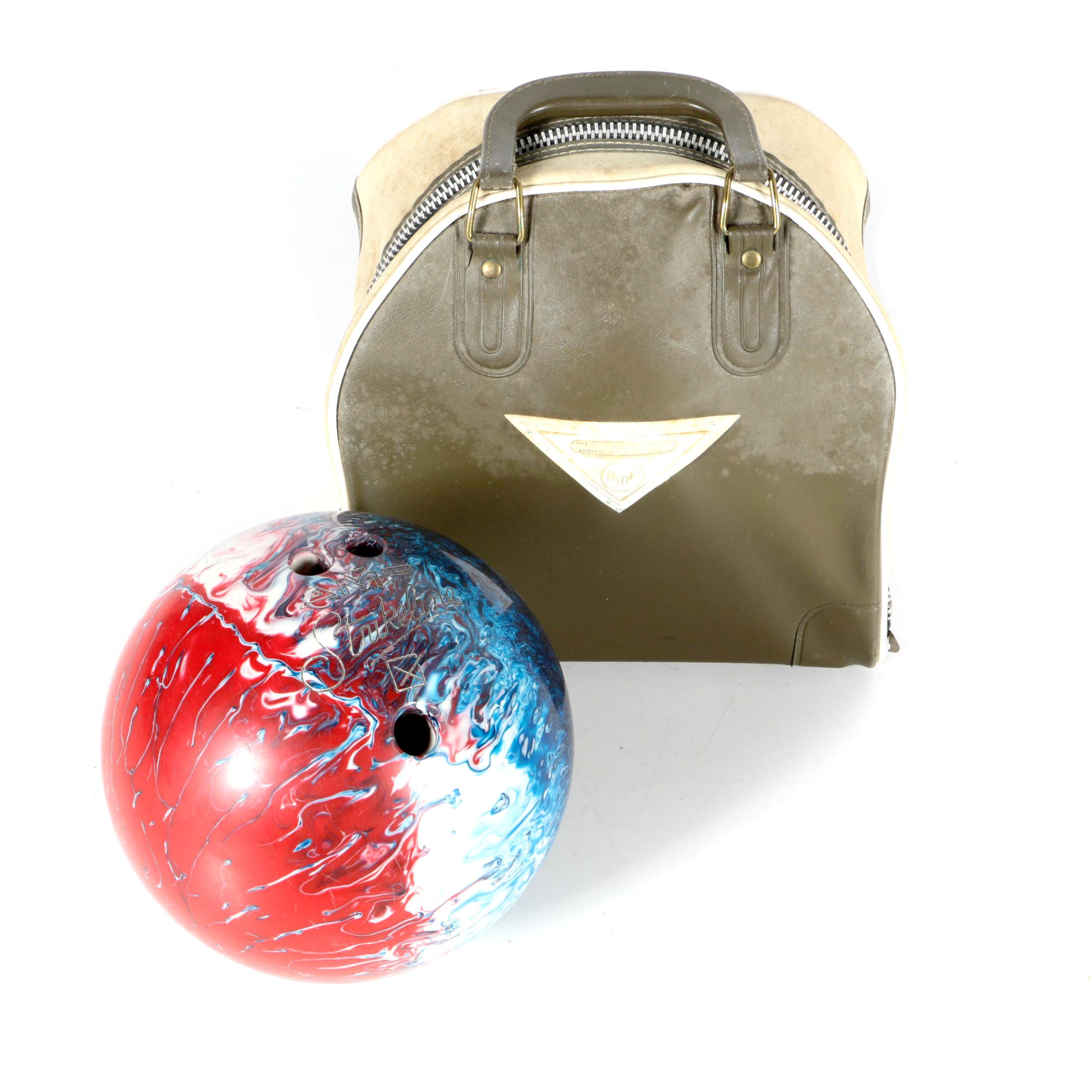 Vintage AMF Strikeline Bowling Ball with Bag EBTH