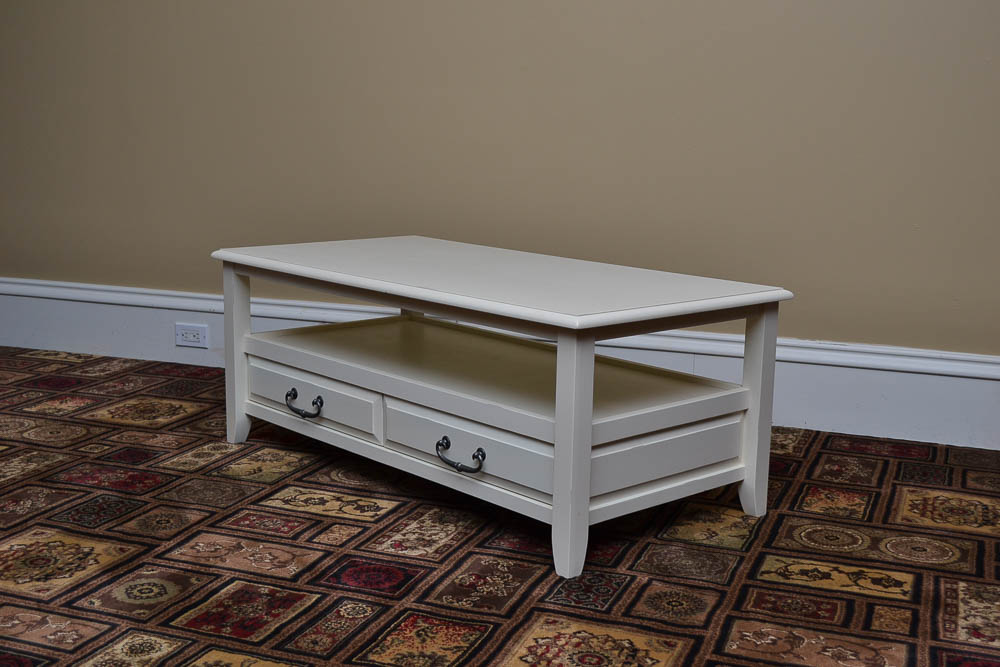 Contemporary White Coffee Table EBTH