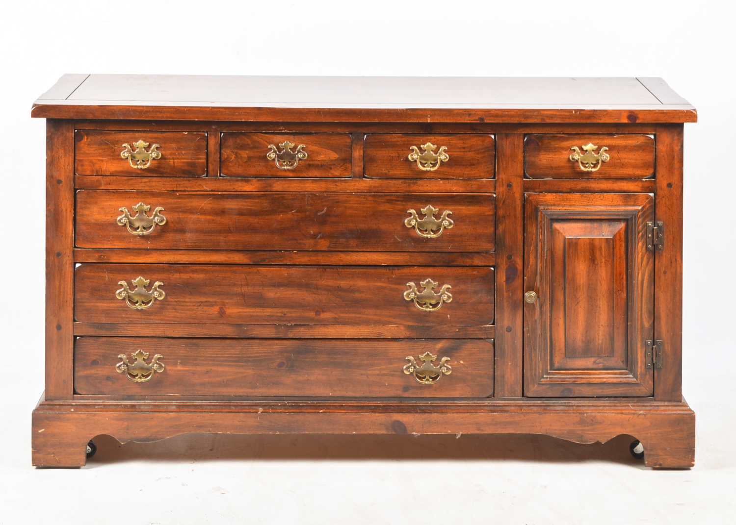 Vintage "Open Hearth" Pine Dresser and Mirrored Hutch EBTH