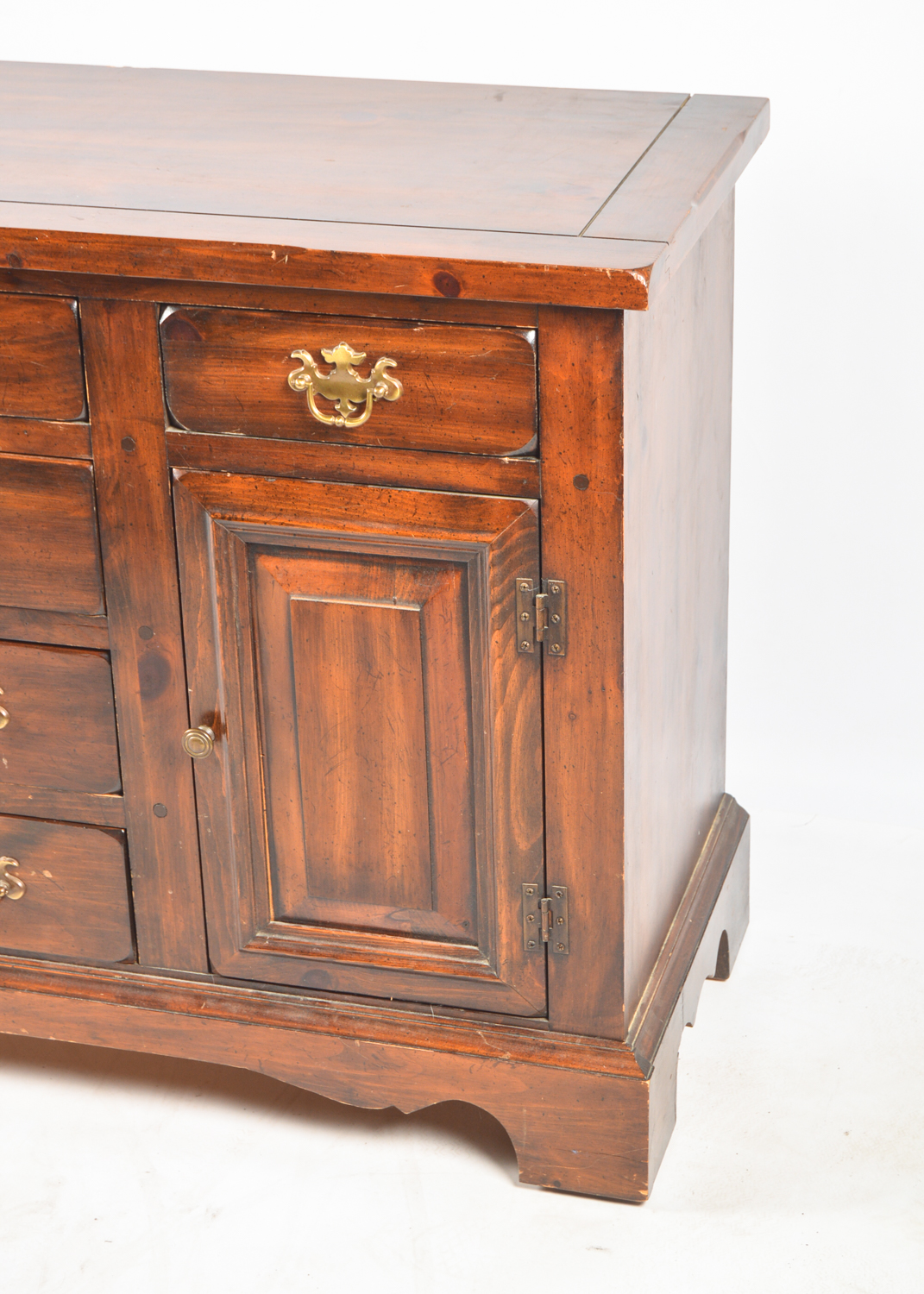 Vintage "Open Hearth" Pine Dresser and Mirrored Hutch EBTH