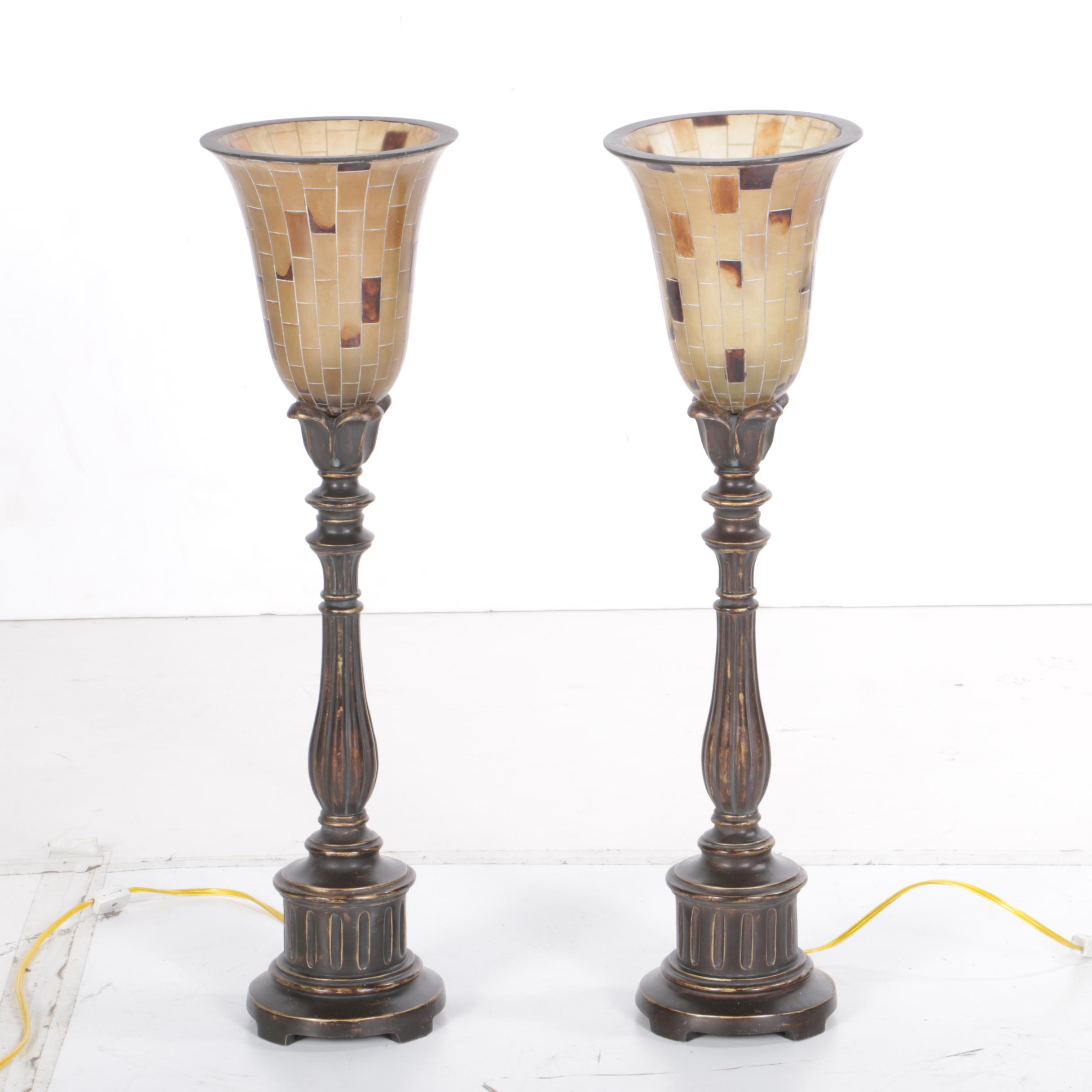antique torchiere table lamp