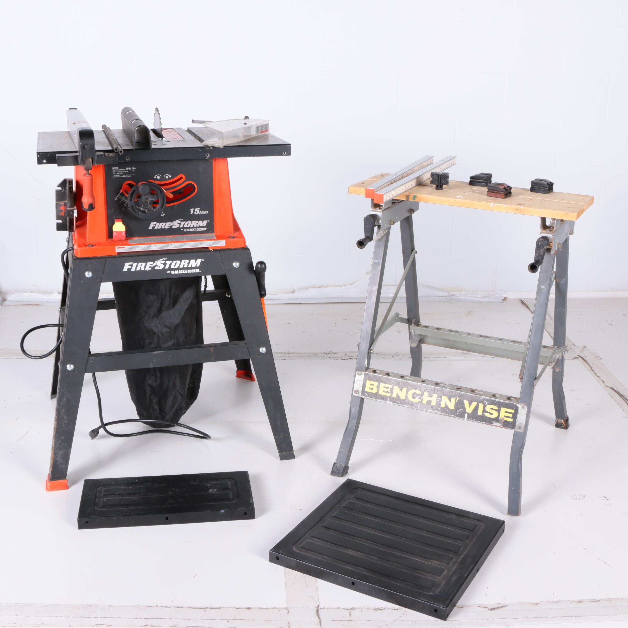 Black and Decker Firestorm Table Saw and Bench N' Vise Workbench EBTH