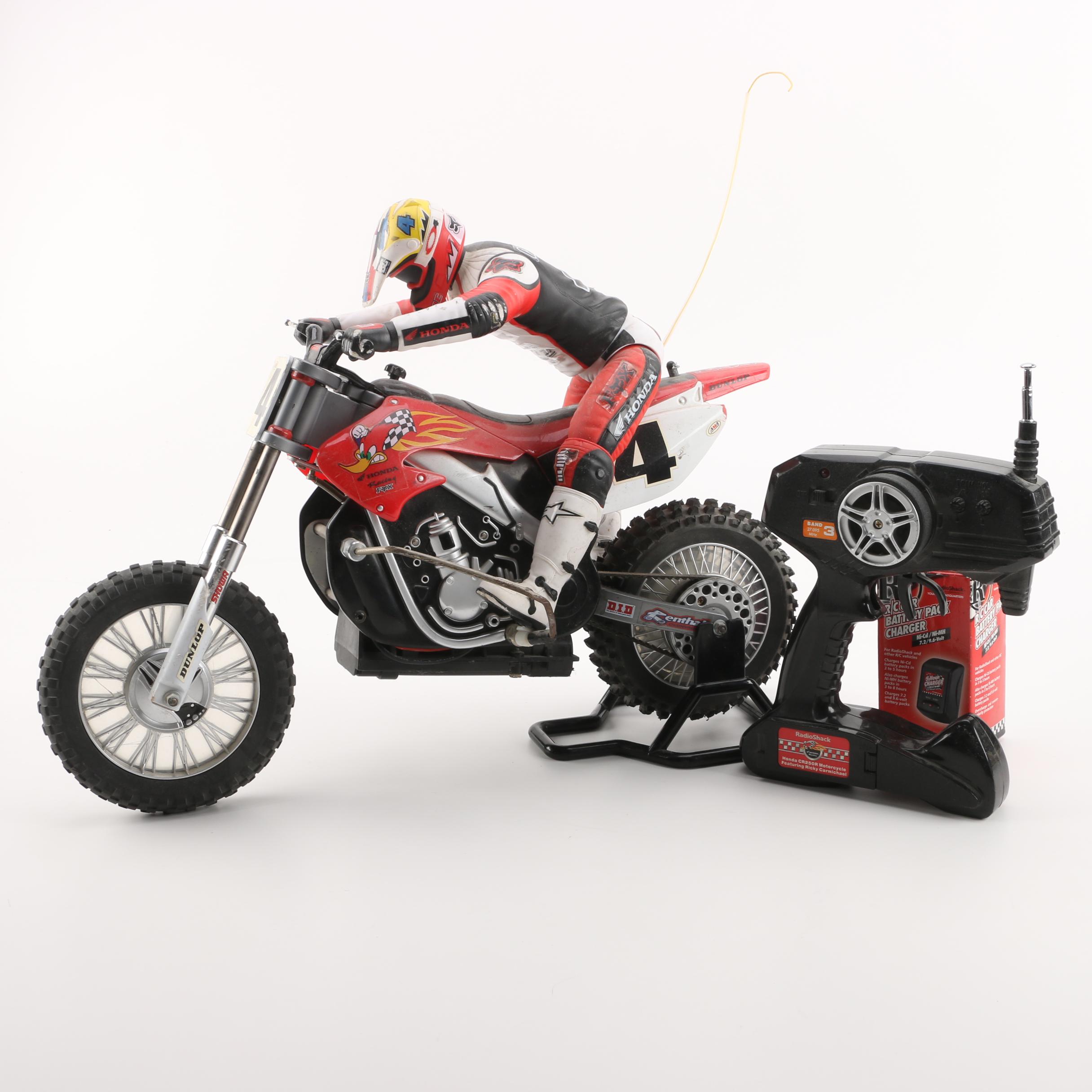 Ricky Carmichael Remote Control Honda Motocross Bike EBTH