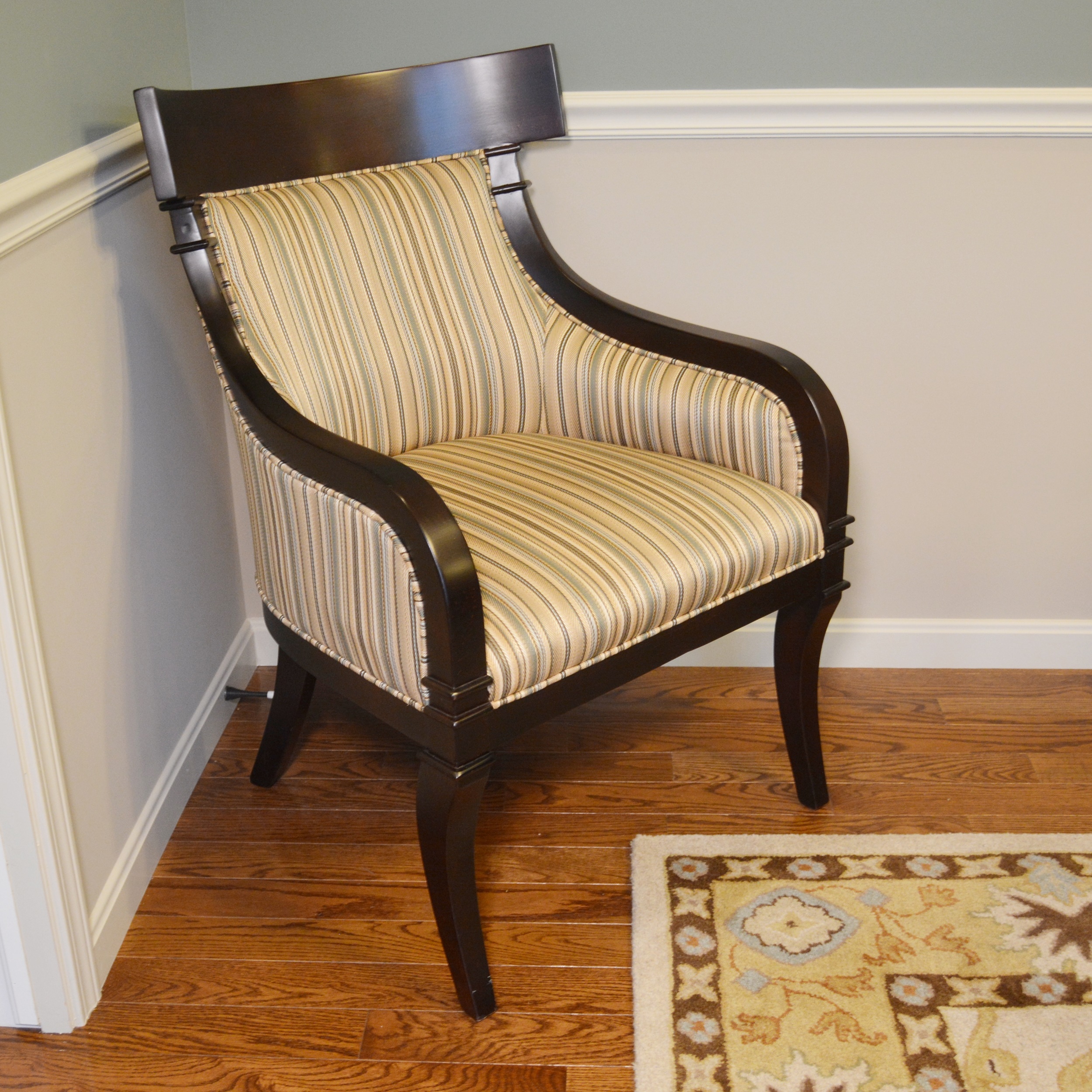 Striped Accent Chair by Fairfield Chair Co. | EBTH