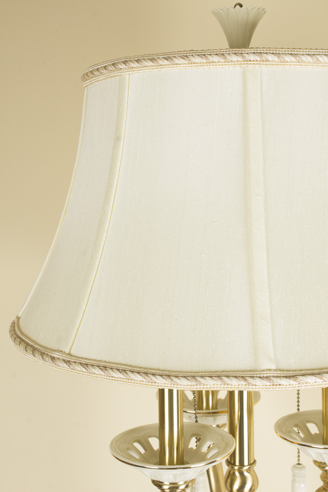 Lenox Lighting by Quoizel Porcelain and Brass Floor Lamp ...
