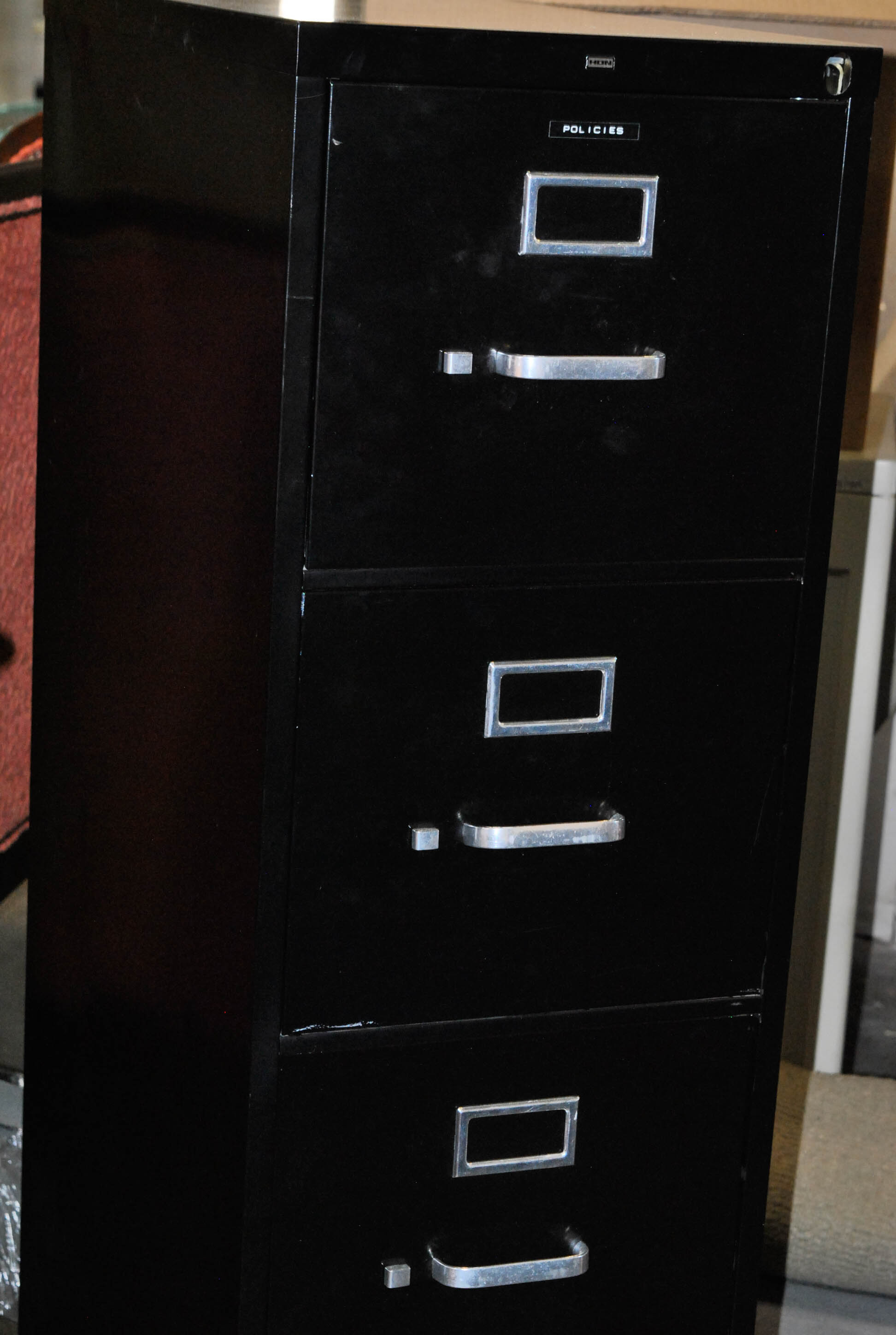 Black Metal FourDrawer File EBTH