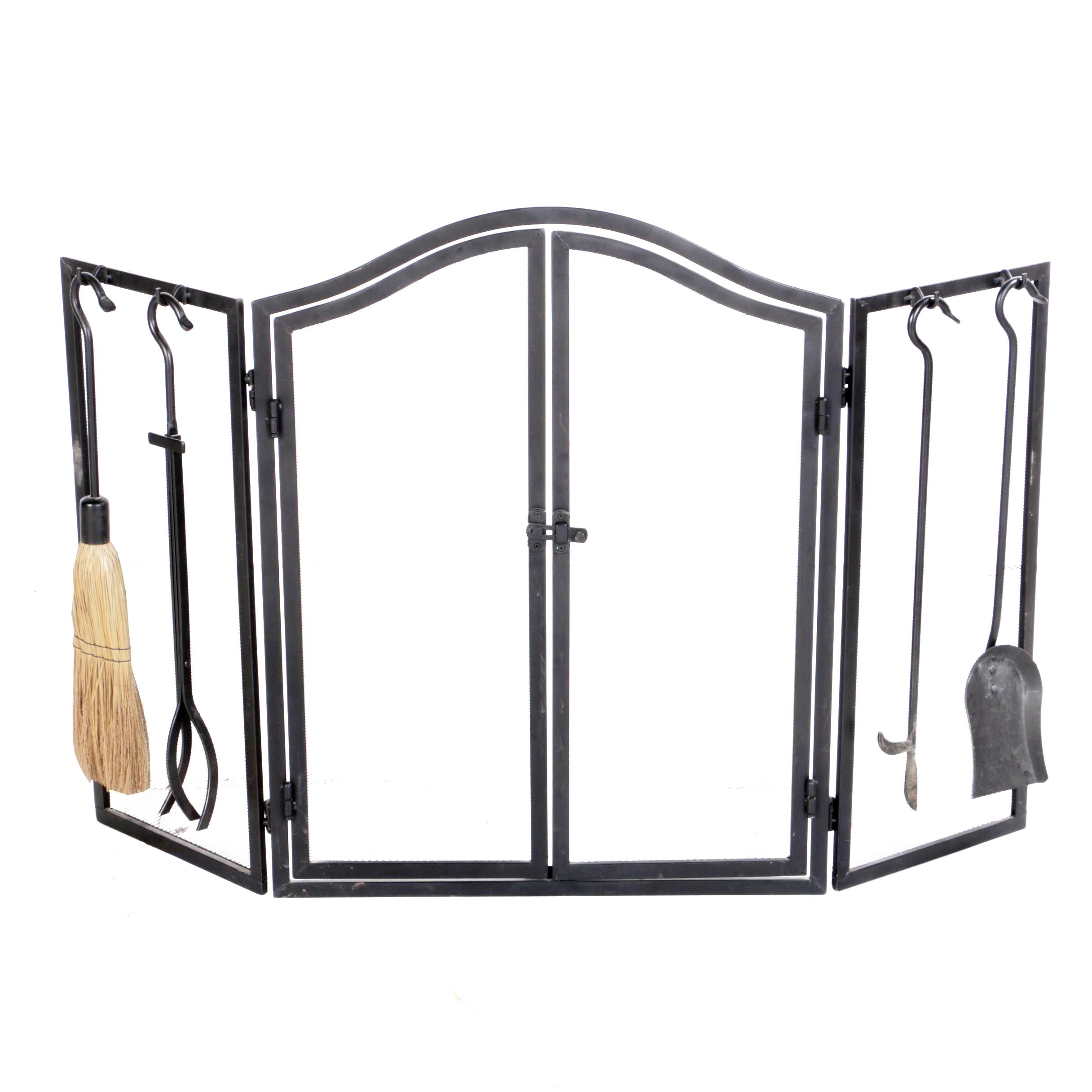 Fireplace Screen and Tools EBTH