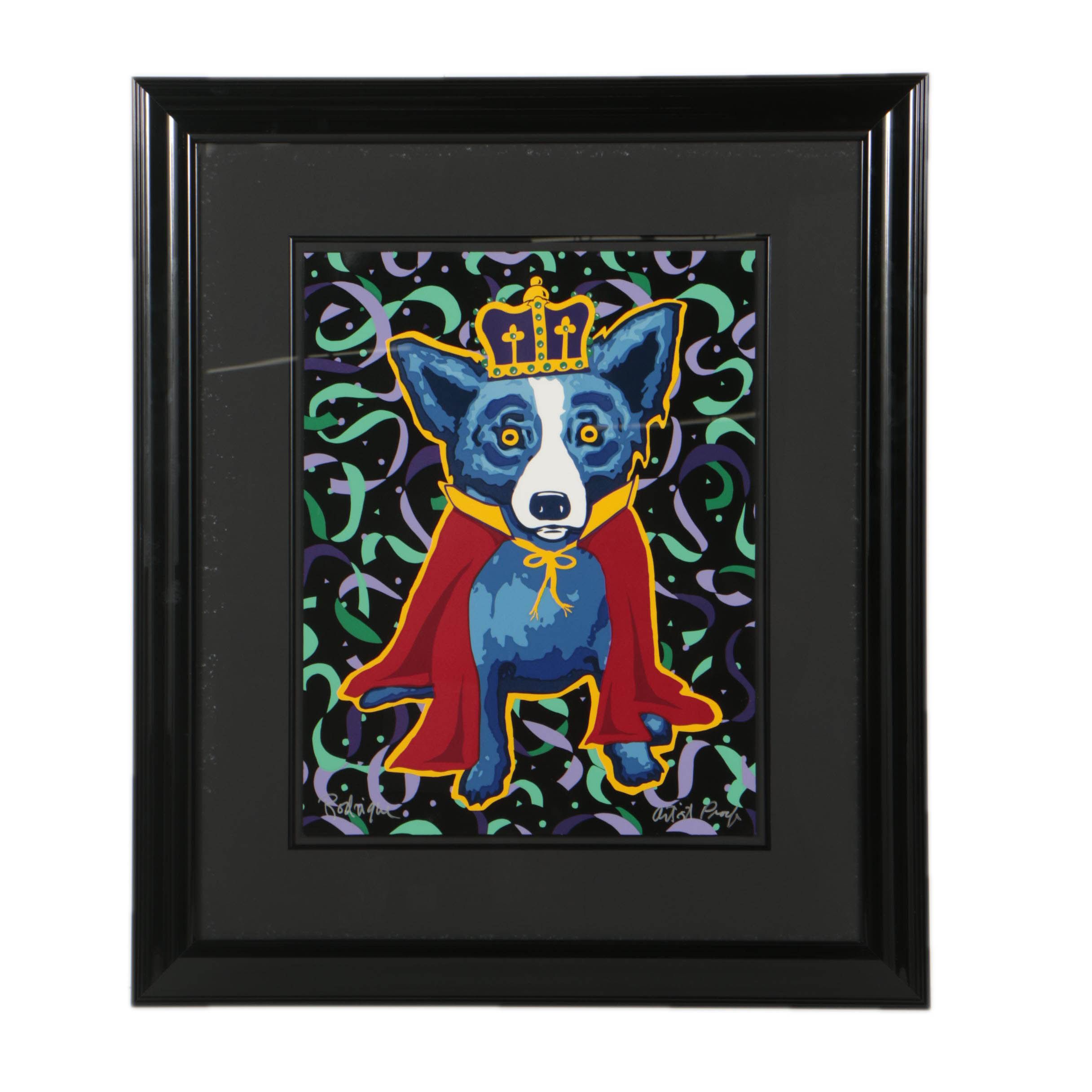 George Rodrigue Artist Proof Serigraph Mardi Gras 96 EBTH   File